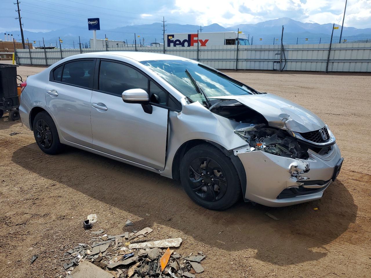 2014 Honda Civic Lx Silver vin: 2HGFB2F50EH501493