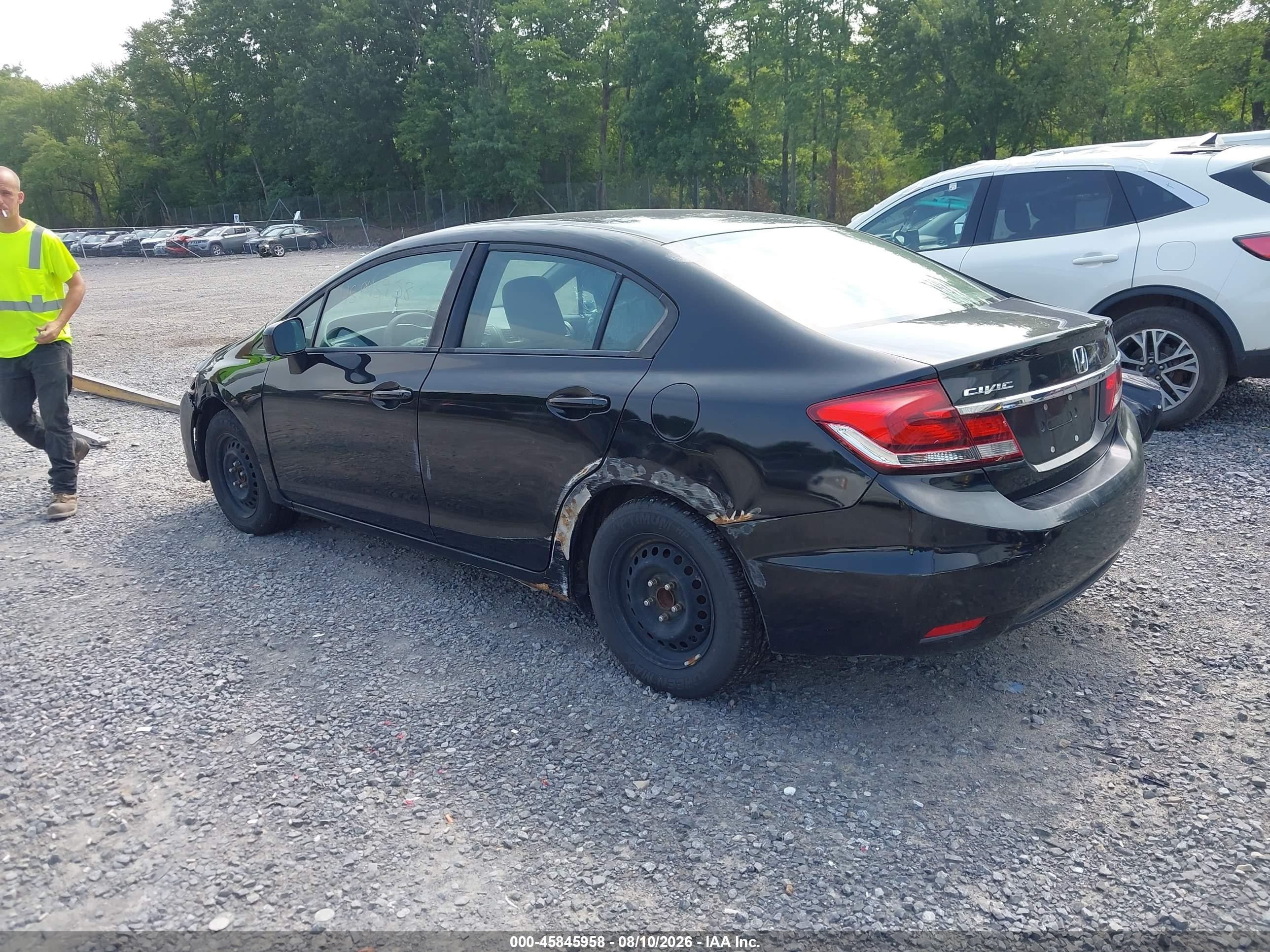 2014 Honda Civic Lx Black vin: 2HGFB2F50EH507956