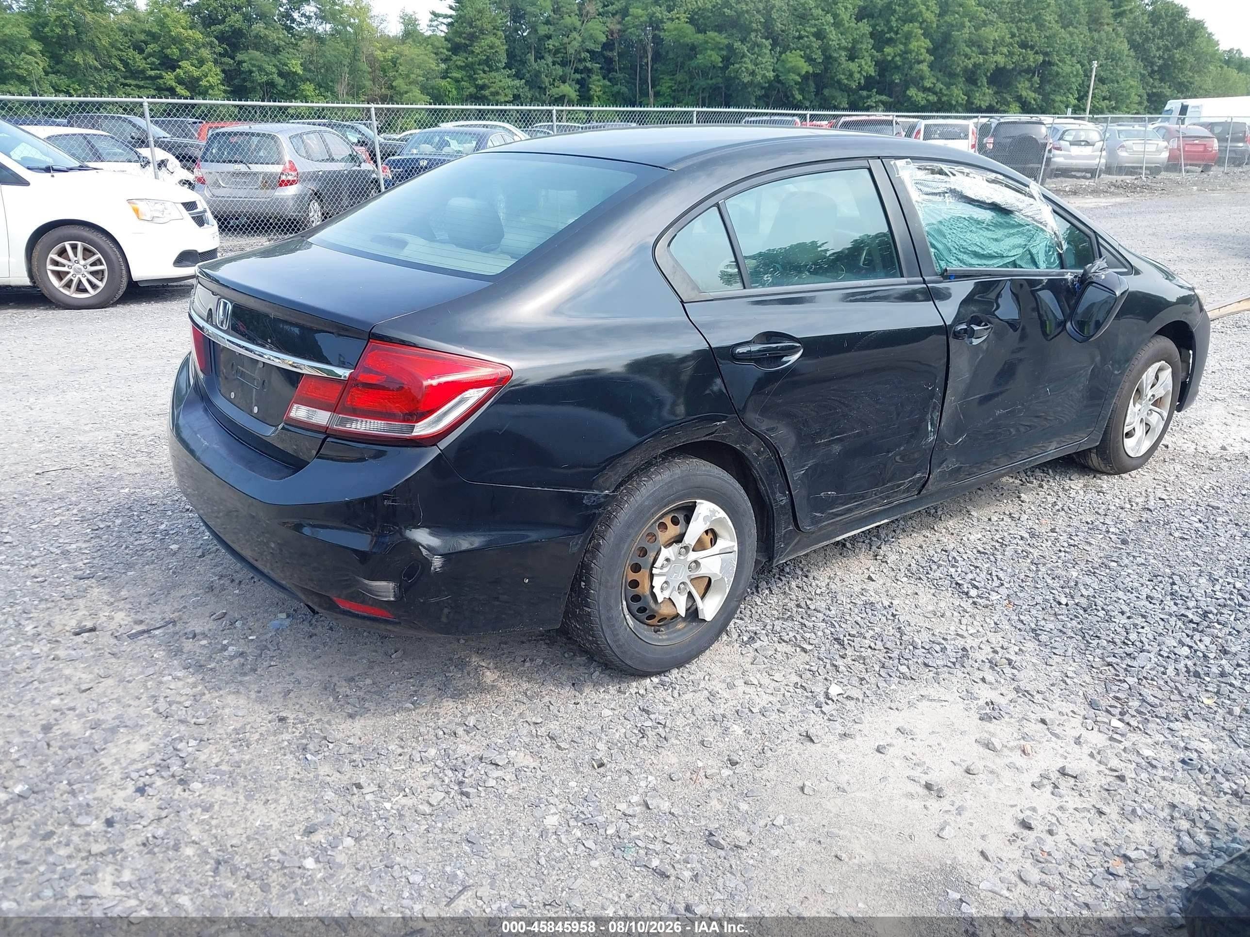 2014 Honda Civic Lx Black vin: 2HGFB2F50EH507956