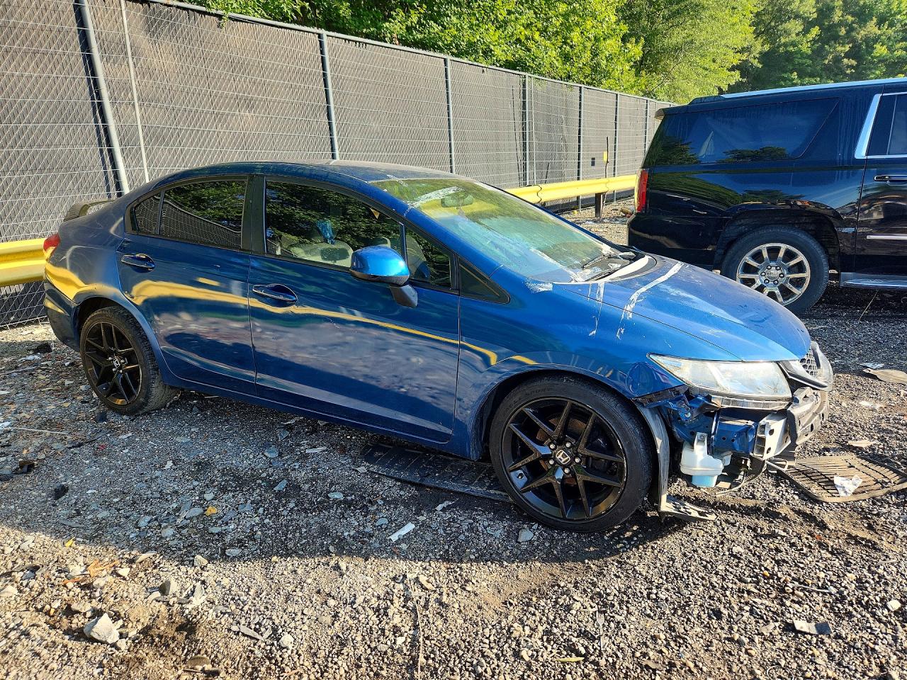 2014 Honda Civic Lx Blue vin: 2HGFB2F50EH511599