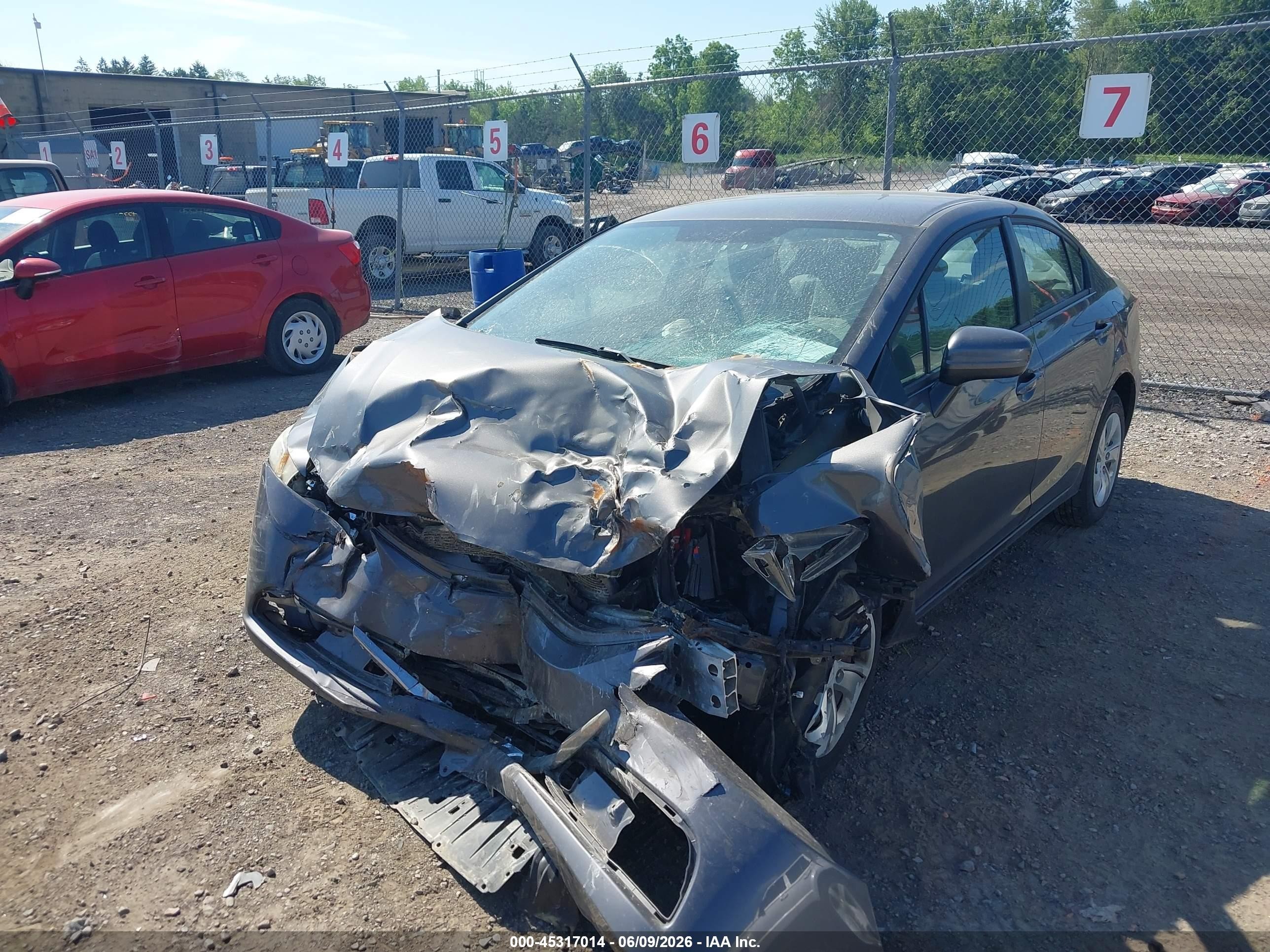 2014 Honda Civic Lx Серый vin: 2HGFB2F50EH512798