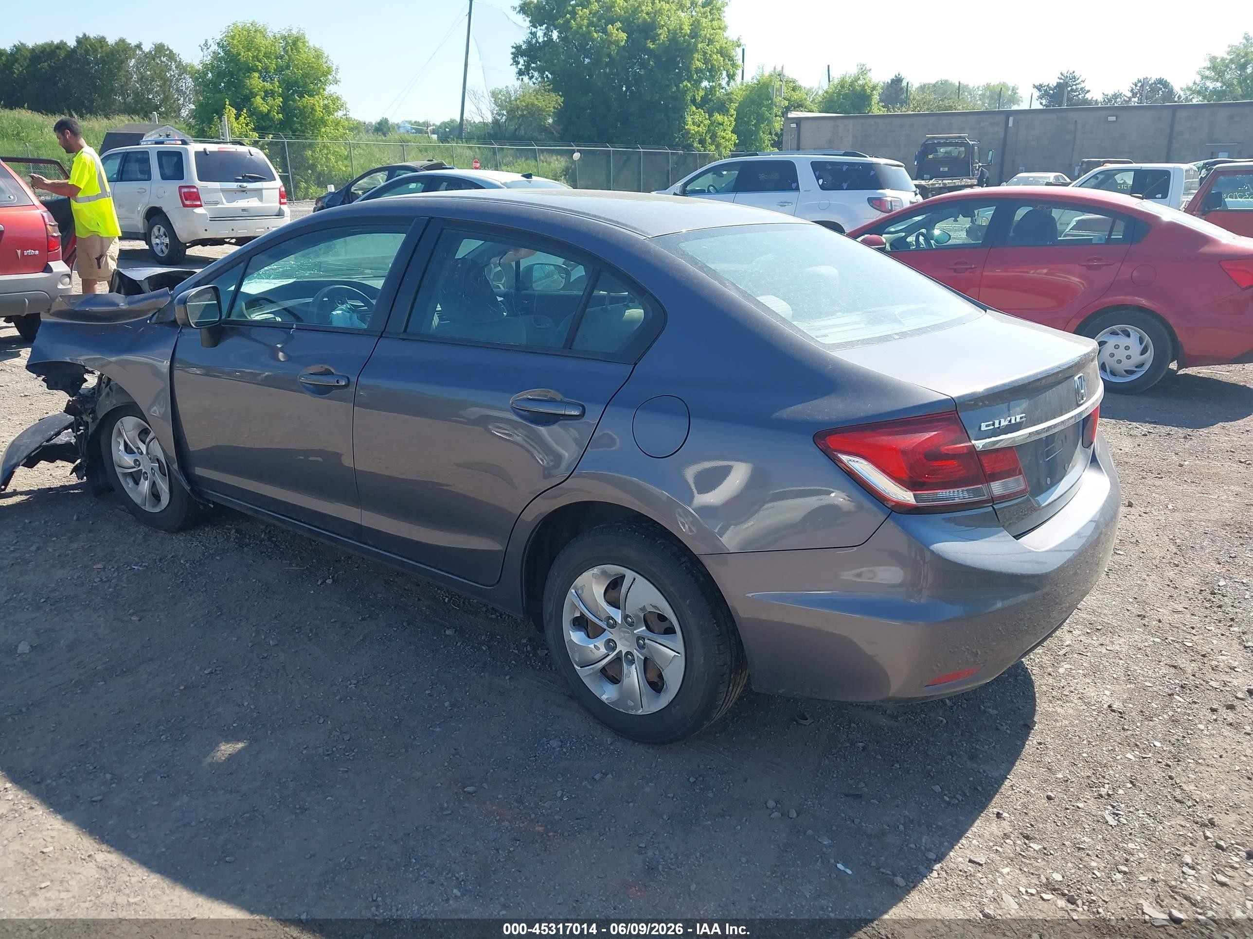 2014 Honda Civic Lx Серый vin: 2HGFB2F50EH512798