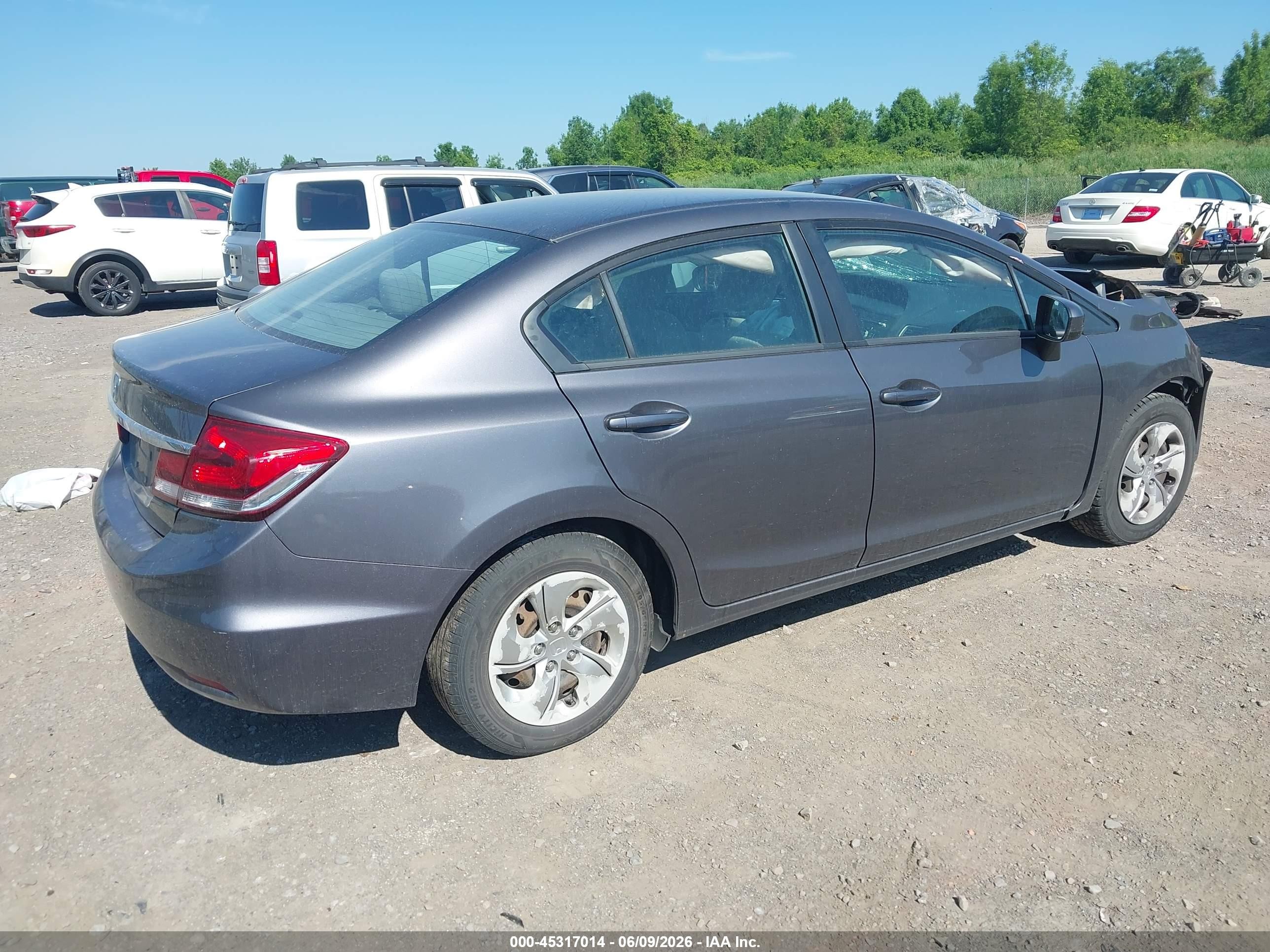 2014 Honda Civic Lx Серый vin: 2HGFB2F50EH512798