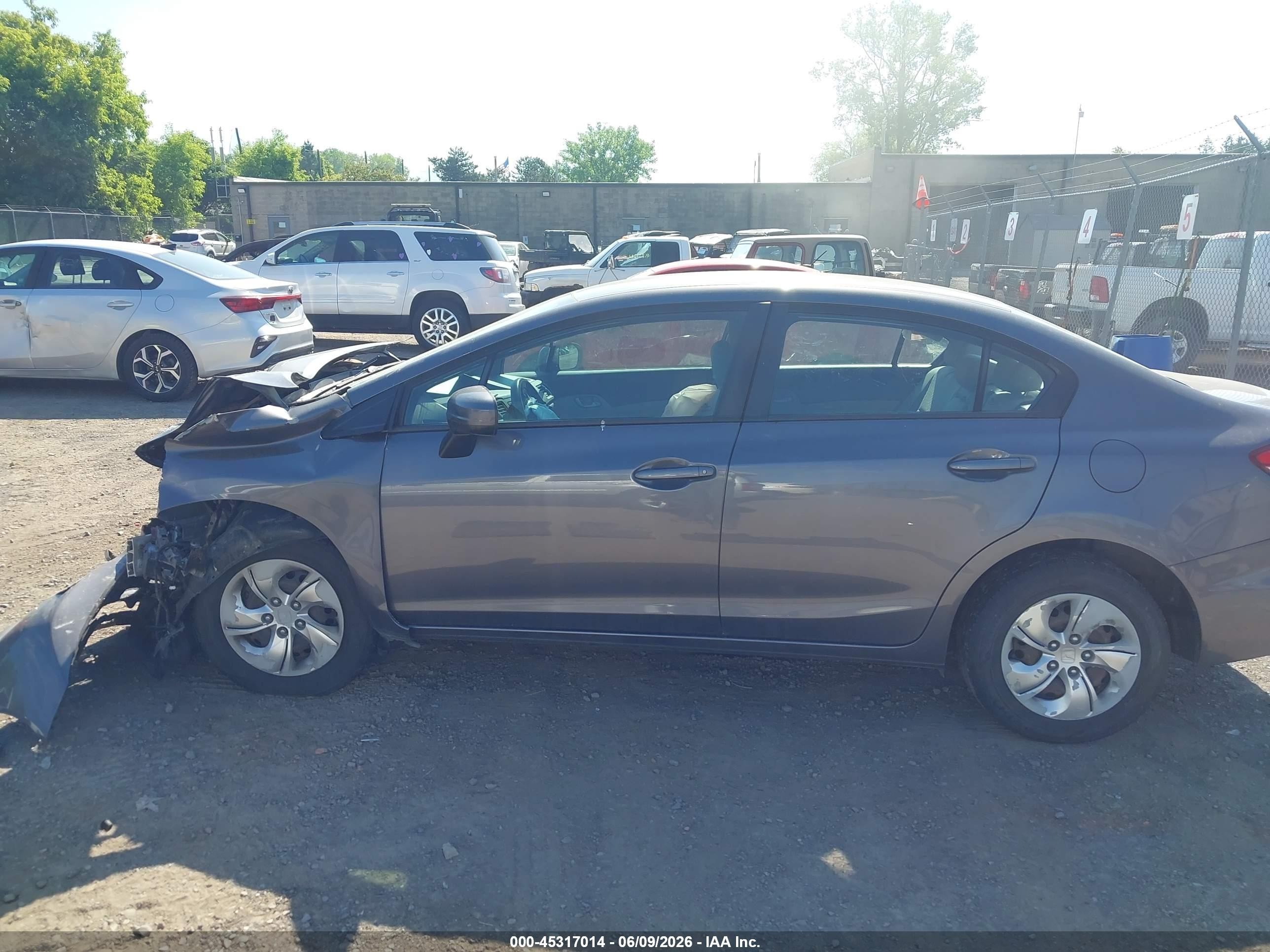 2014 Honda Civic Lx Серый vin: 2HGFB2F50EH512798