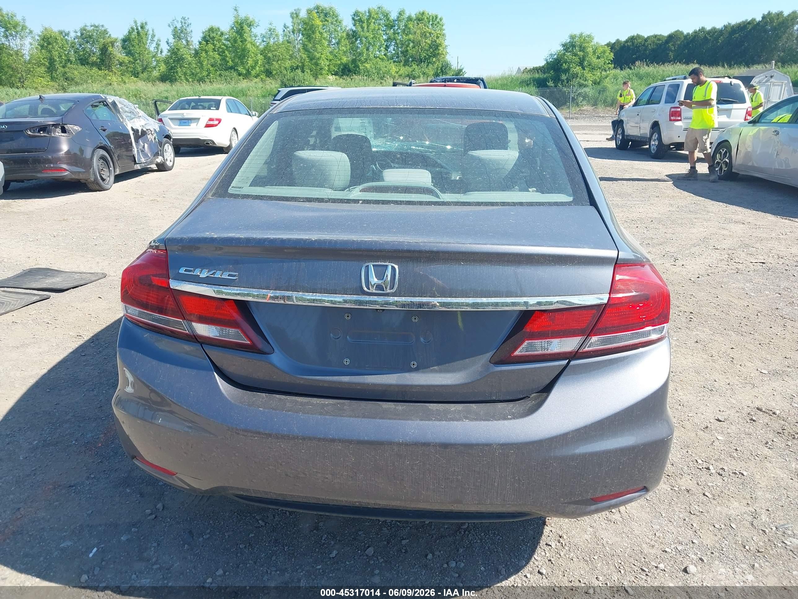 2014 Honda Civic Lx Серый vin: 2HGFB2F50EH512798