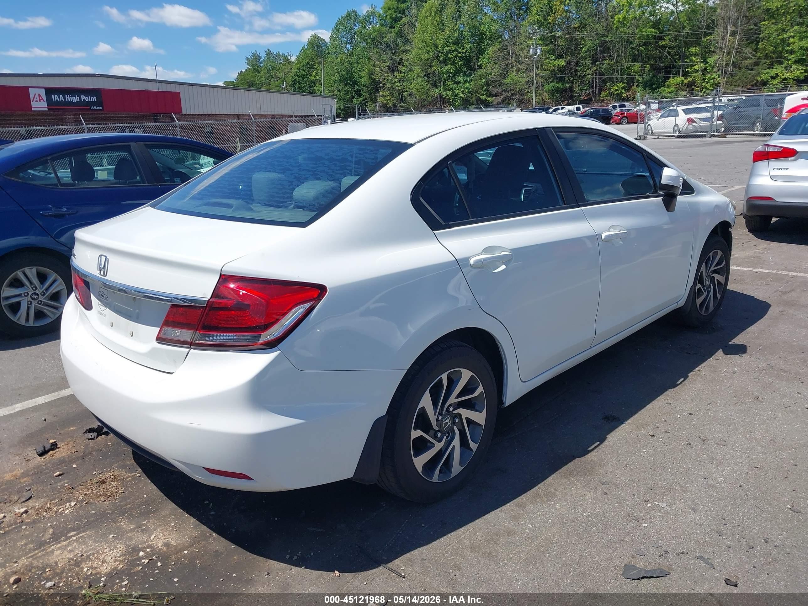 2014 Honda Civic Lx White vin: 2HGFB2F50EH534896