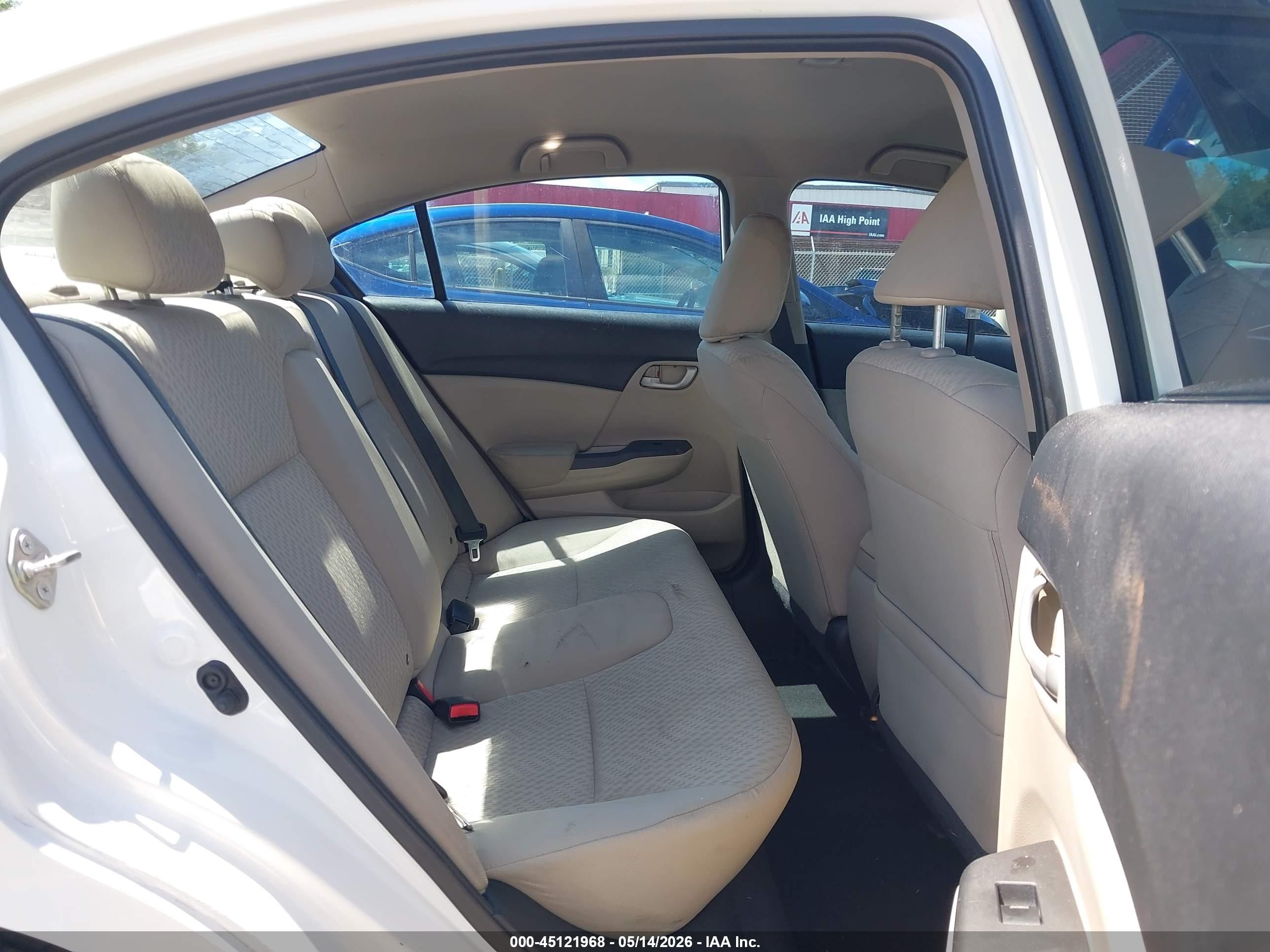 2014 Honda Civic Lx White vin: 2HGFB2F50EH534896