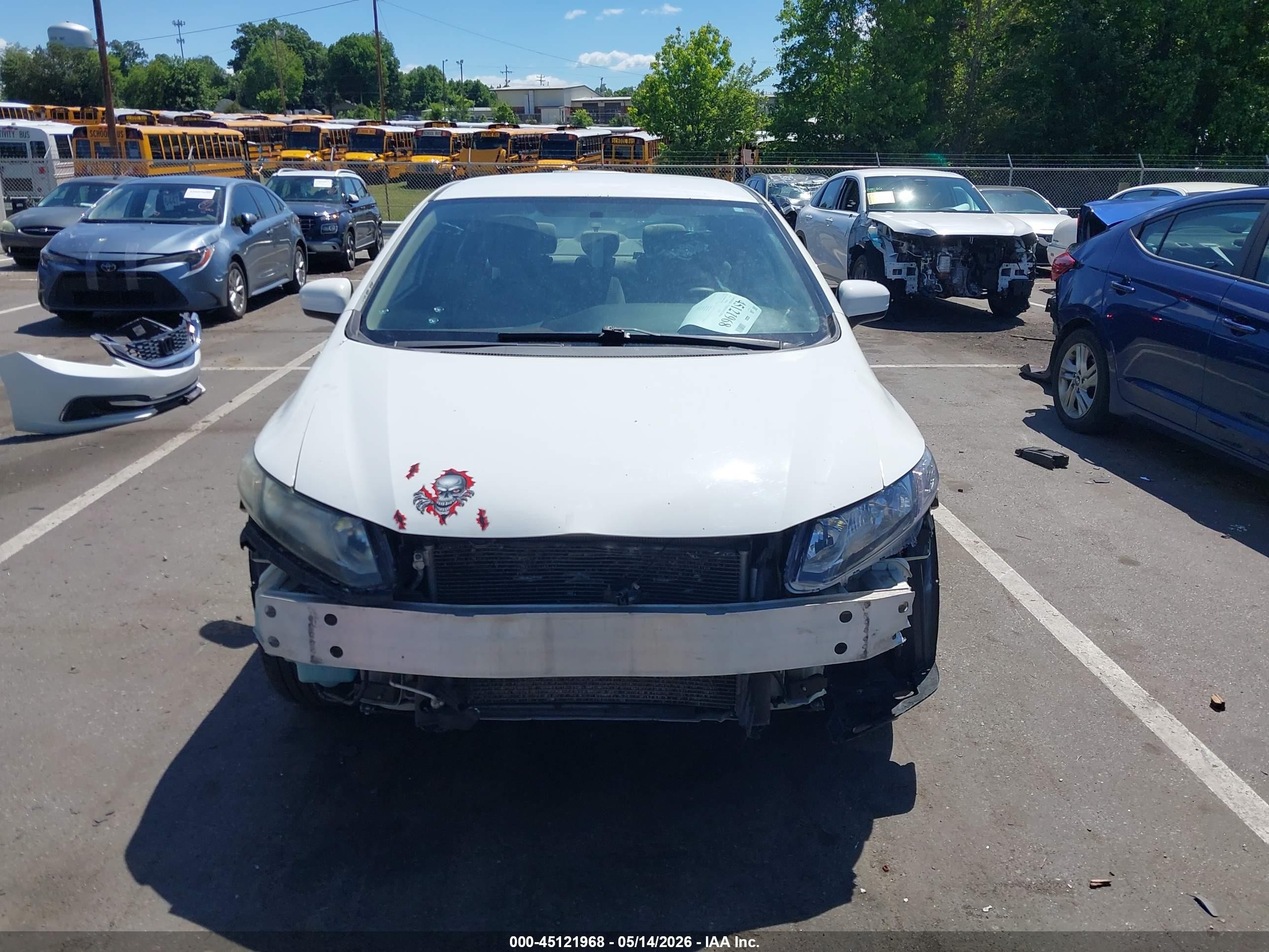 2014 Honda Civic Lx White vin: 2HGFB2F50EH534896