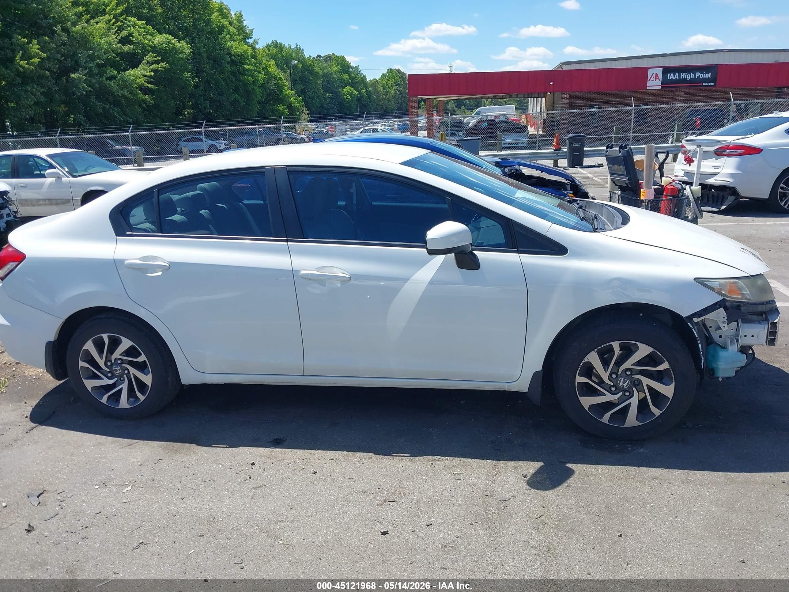 2014 Honda Civic Lx White vin: 2HGFB2F50EH534896