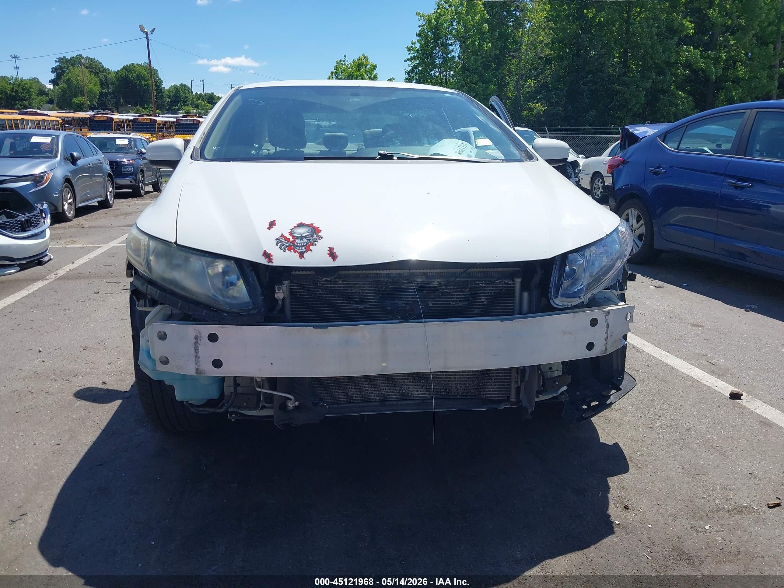 2014 Honda Civic Lx White vin: 2HGFB2F50EH534896