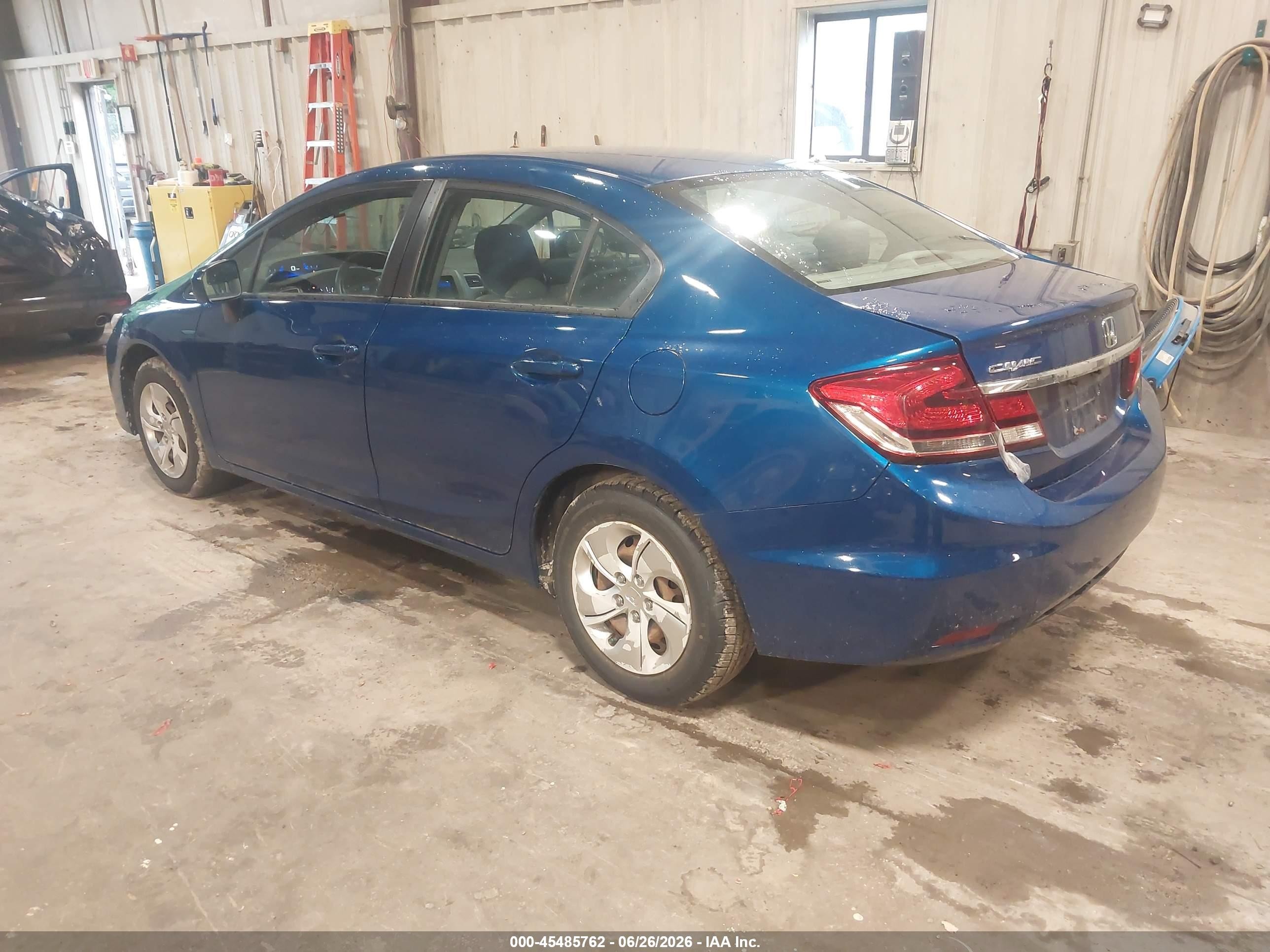 2014 Honda Civic Lx Blue vin: 2HGFB2F50EH536499