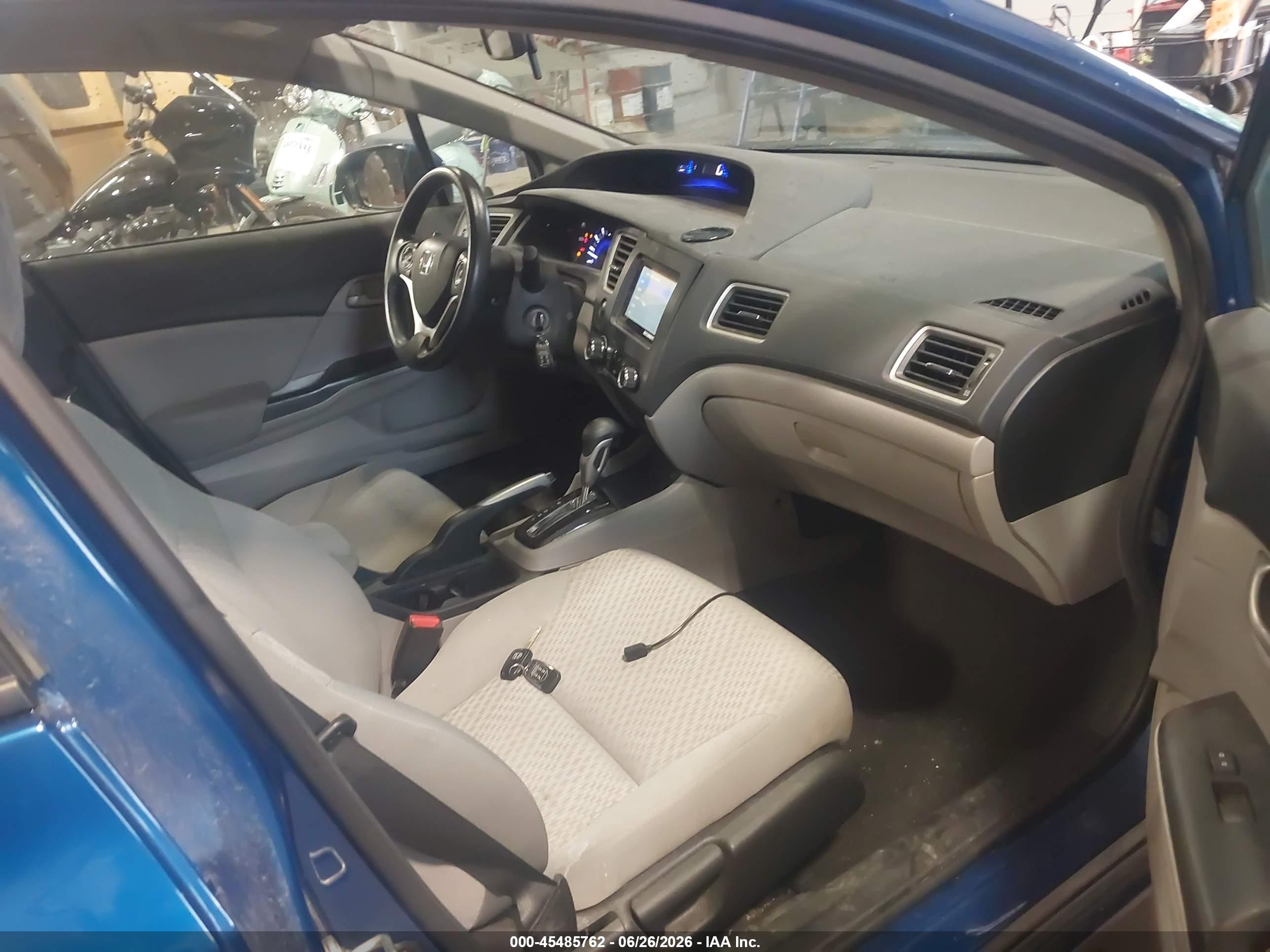 2014 Honda Civic Lx Blue vin: 2HGFB2F50EH536499