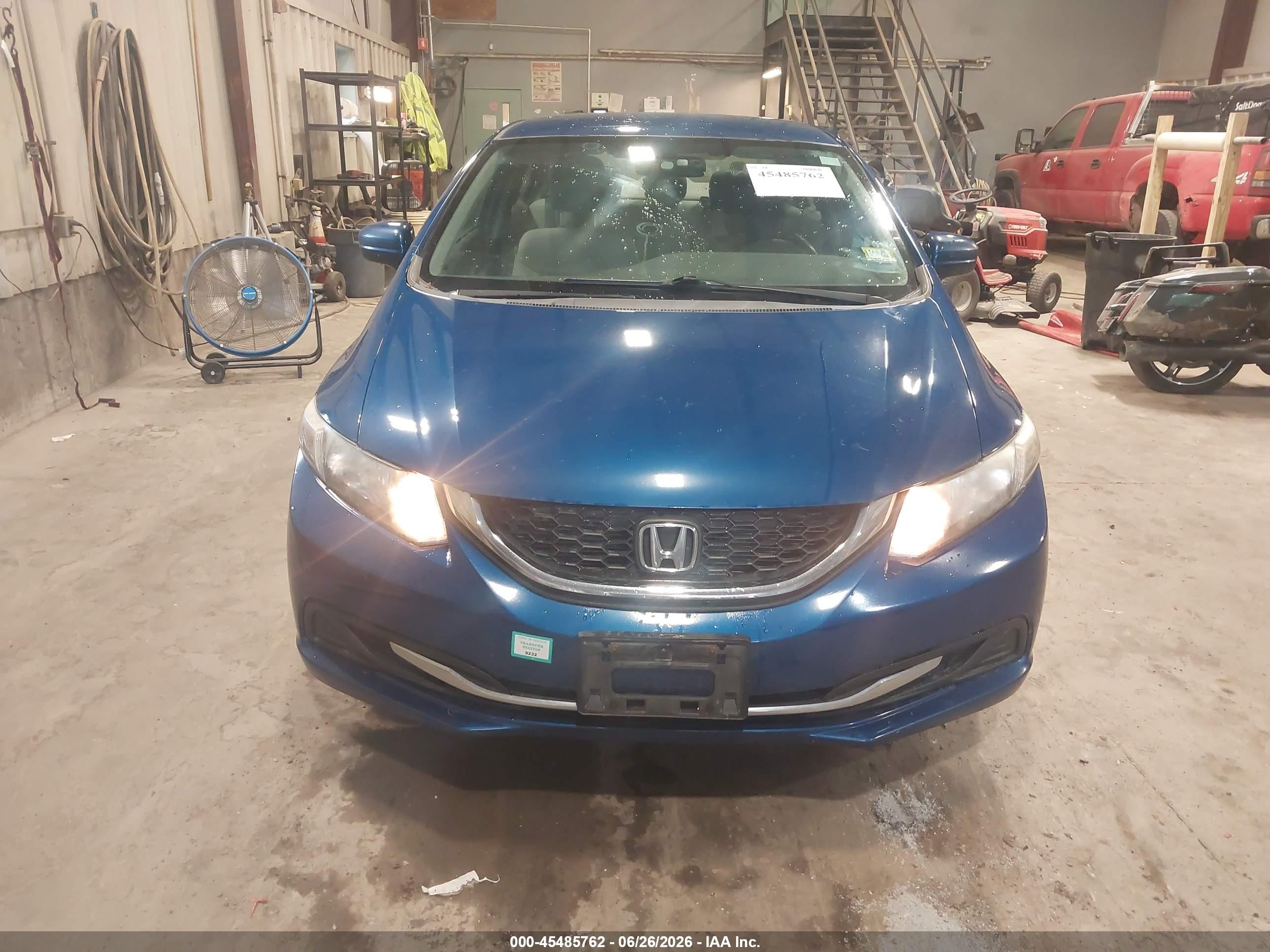 2014 Honda Civic Lx Blue vin: 2HGFB2F50EH536499