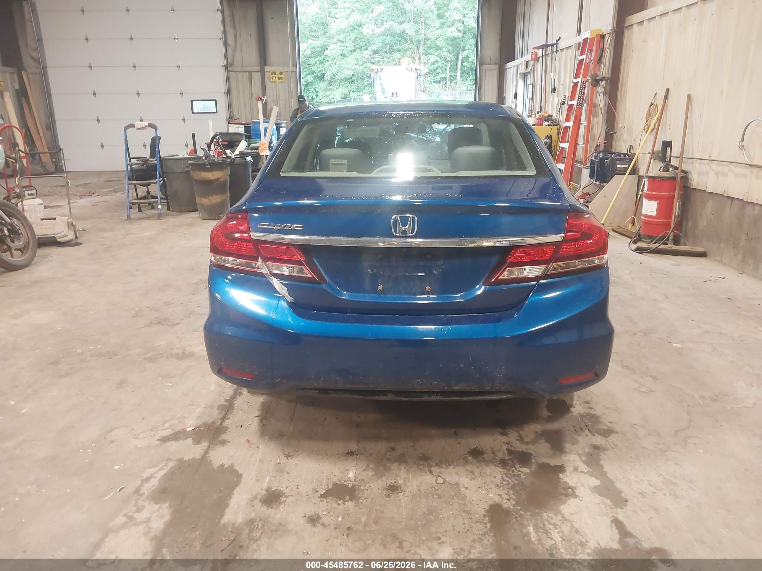 2014 Honda Civic Lx Blue vin: 2HGFB2F50EH536499