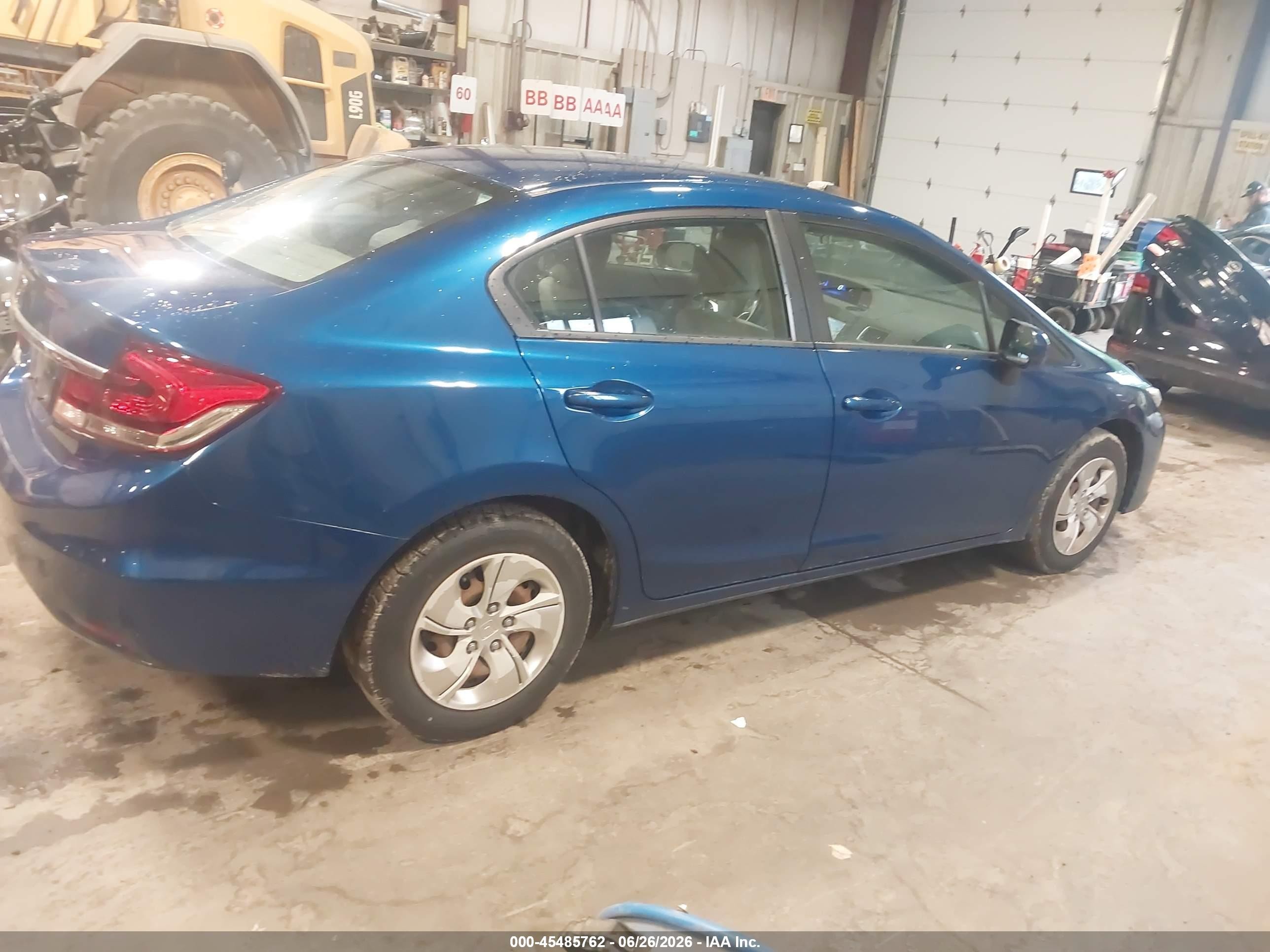 2014 Honda Civic Lx Blue vin: 2HGFB2F50EH536499
