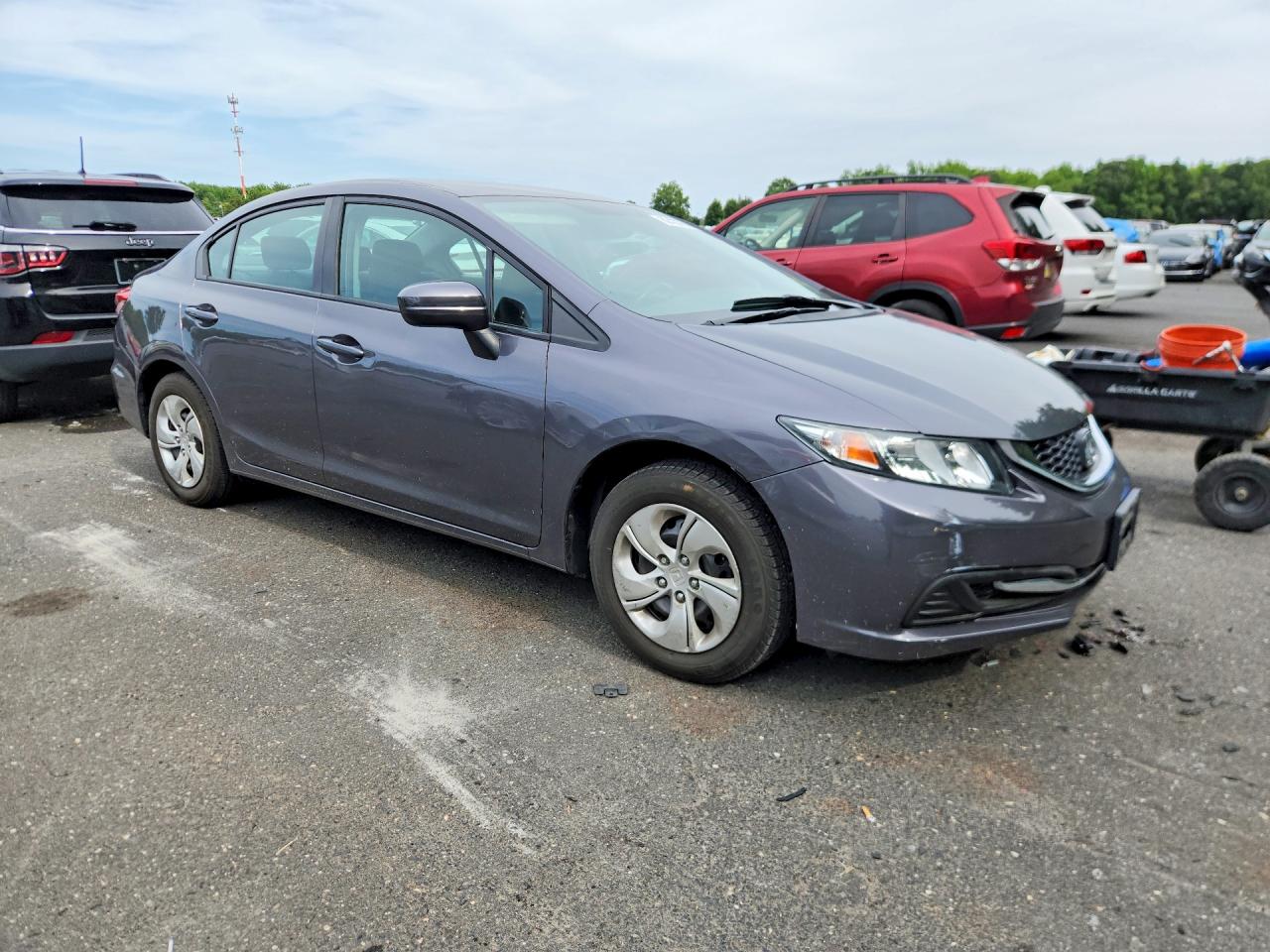 2014 Honda Civic Lx Серый vin: 2HGFB2F50EH541332
