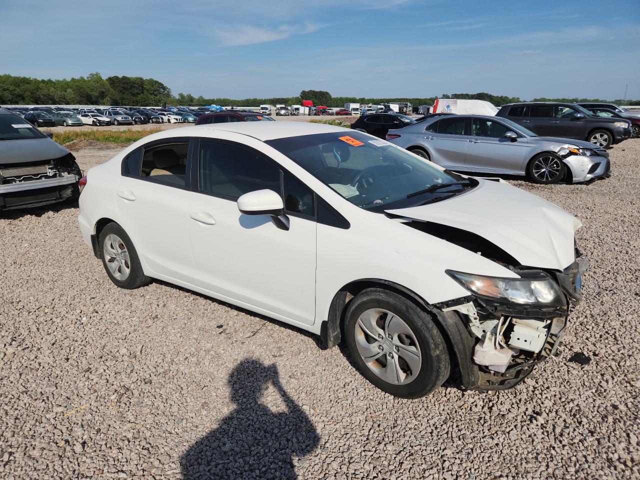 2014 Honda Civic Lx White vin: 2HGFB2F50EH543792
