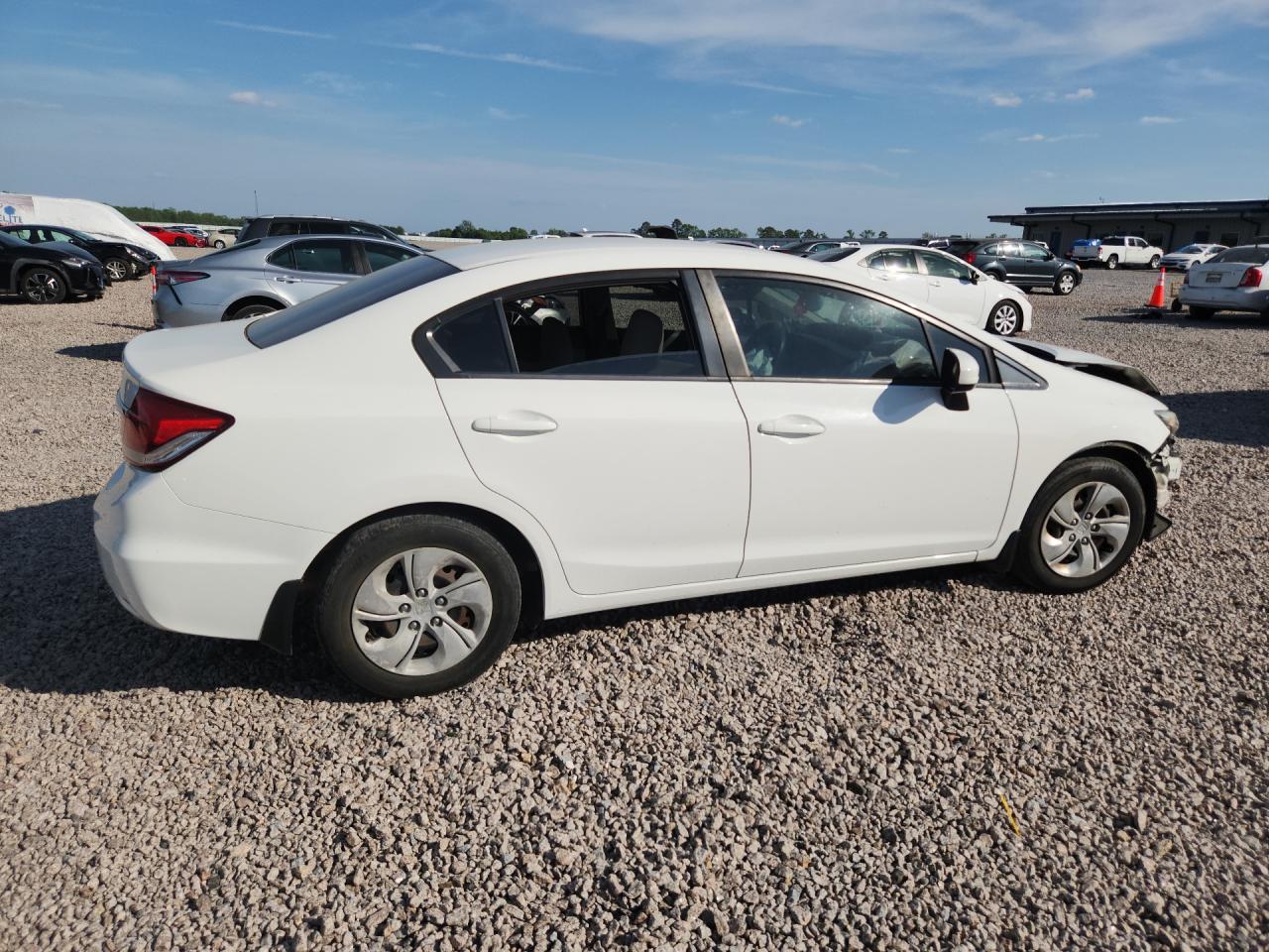 2014 Honda Civic Lx White vin: 2HGFB2F50EH543792