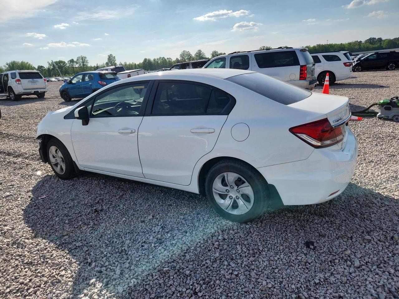 2014 Honda Civic Lx White vin: 2HGFB2F50EH543792