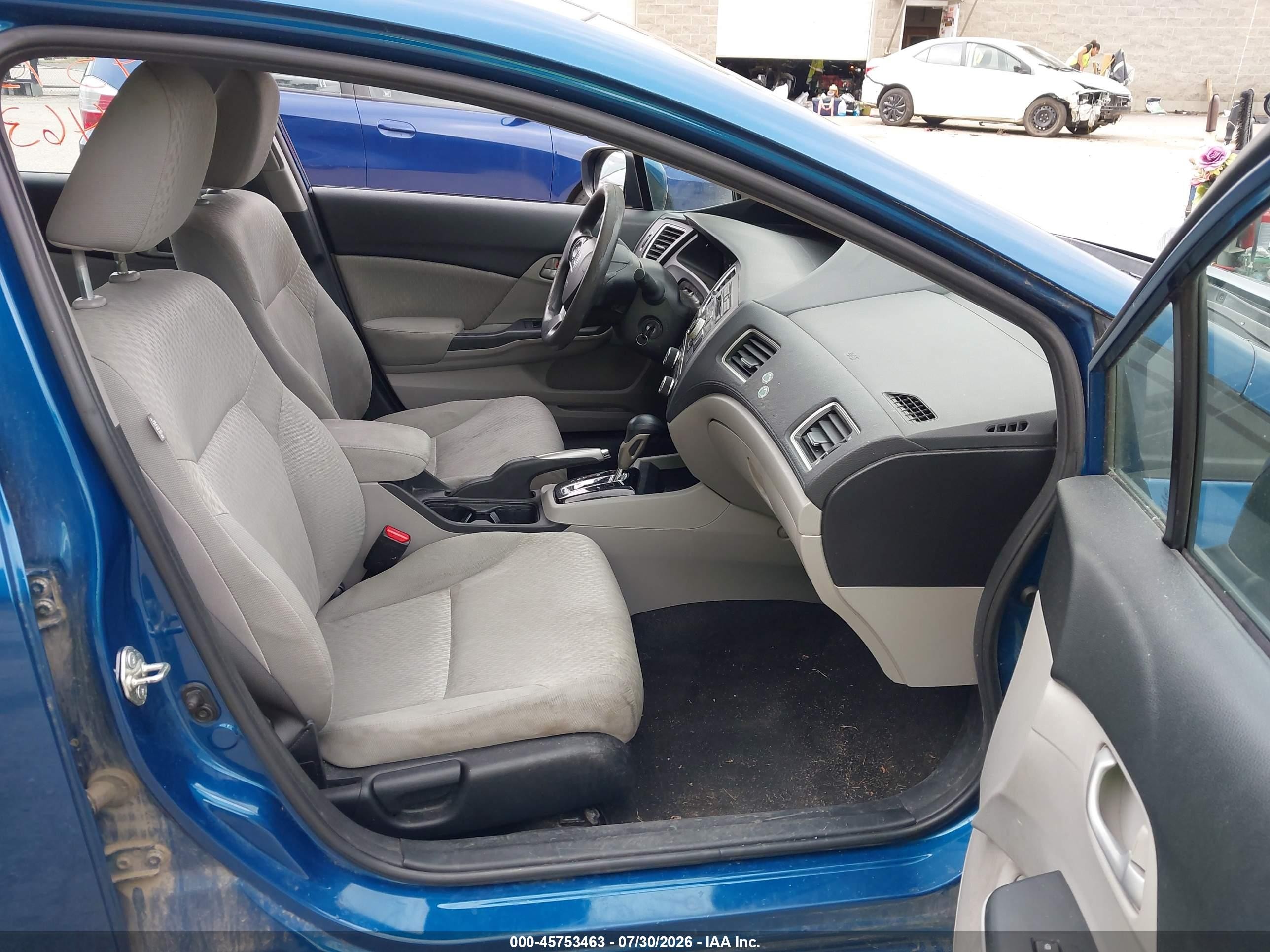 2014 Honda Civic Lx Blue vin: 2HGFB2F50EH549382