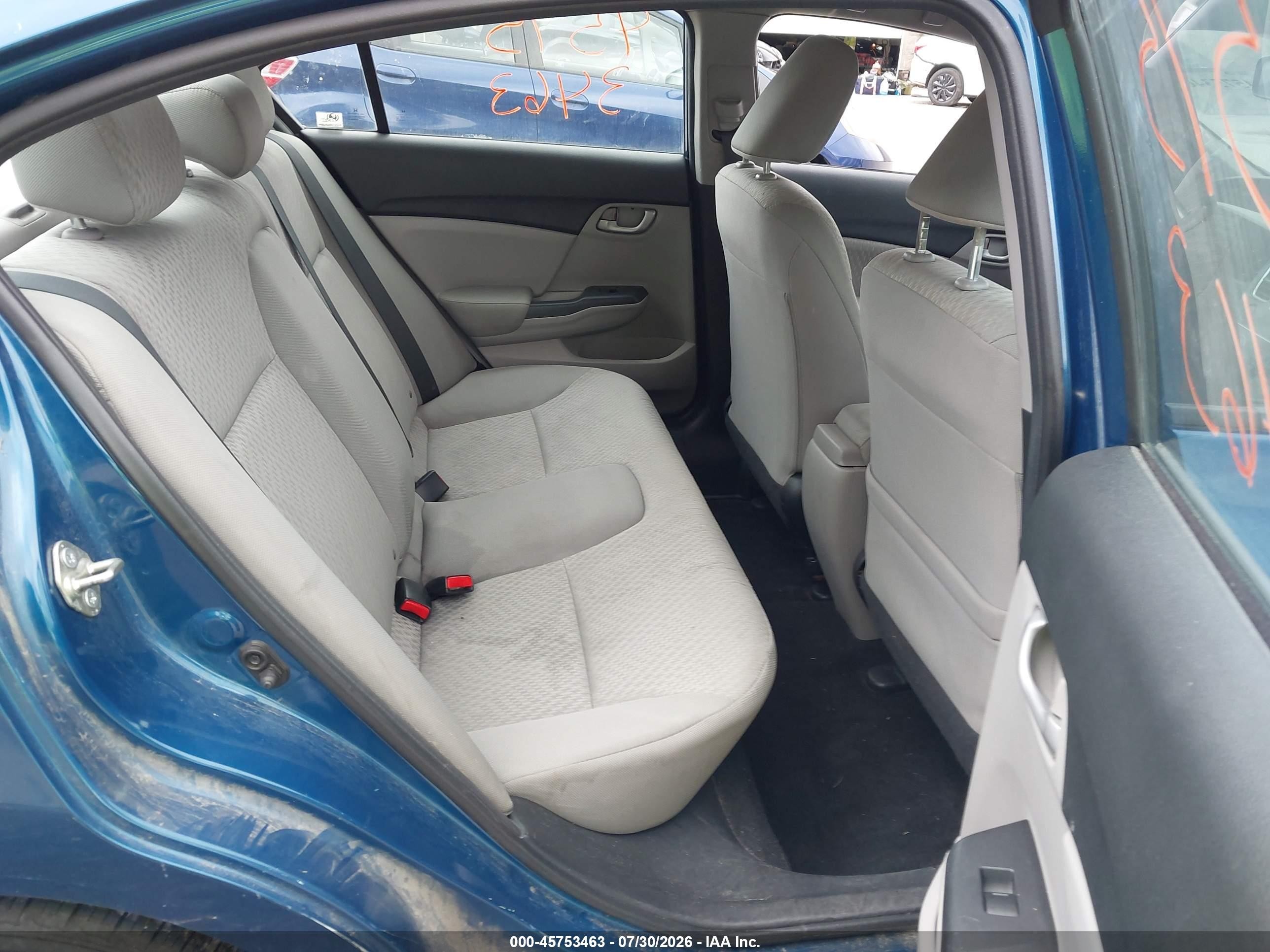 2014 Honda Civic Lx Blue vin: 2HGFB2F50EH549382