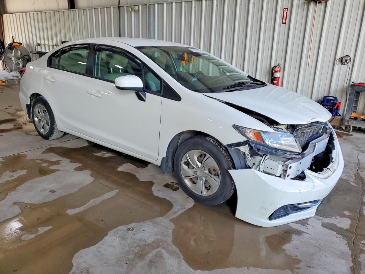 2014 Honda Civic Lx White vin: 2HGFB2F50EH551925