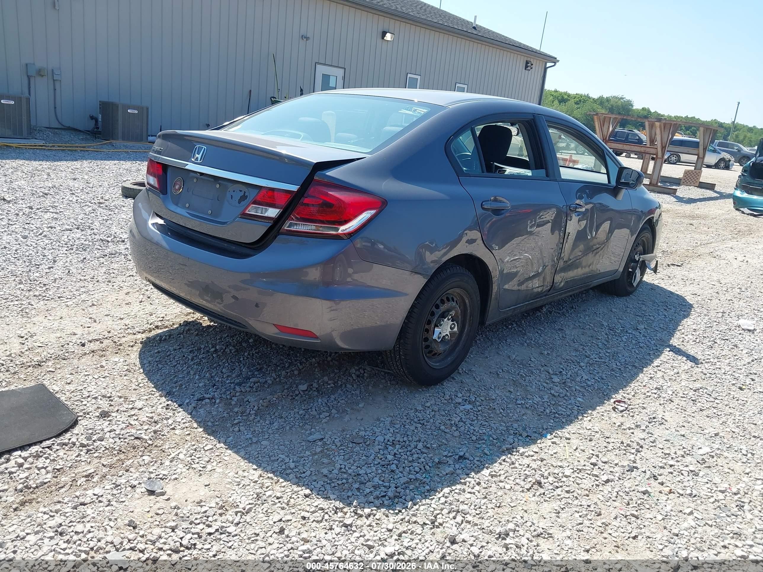 2014 Honda Civic Lx Gray vin: 2HGFB2F50EH557062