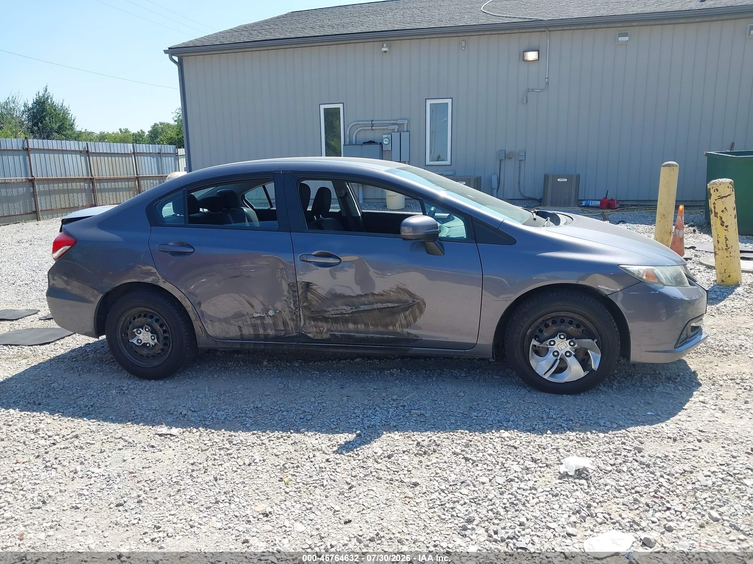 2014 Honda Civic Lx Gray vin: 2HGFB2F50EH557062