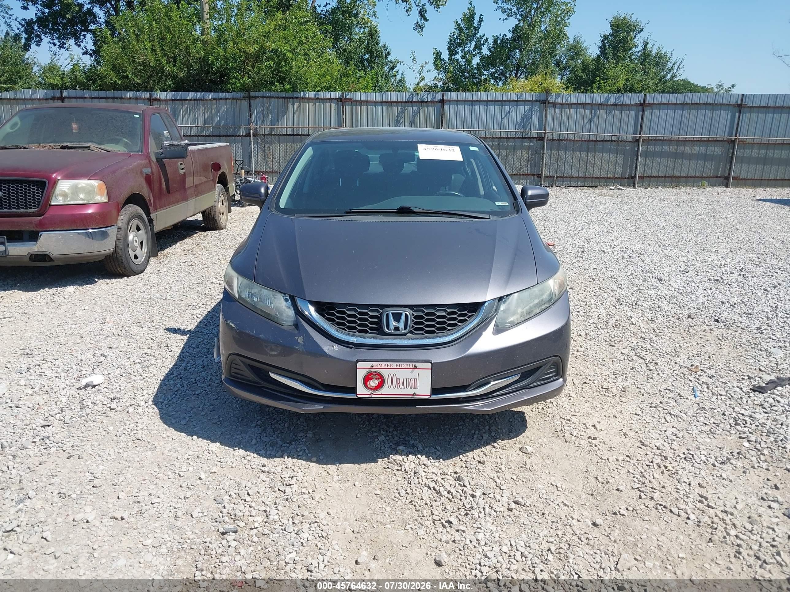 2014 Honda Civic Lx Gray vin: 2HGFB2F50EH557062