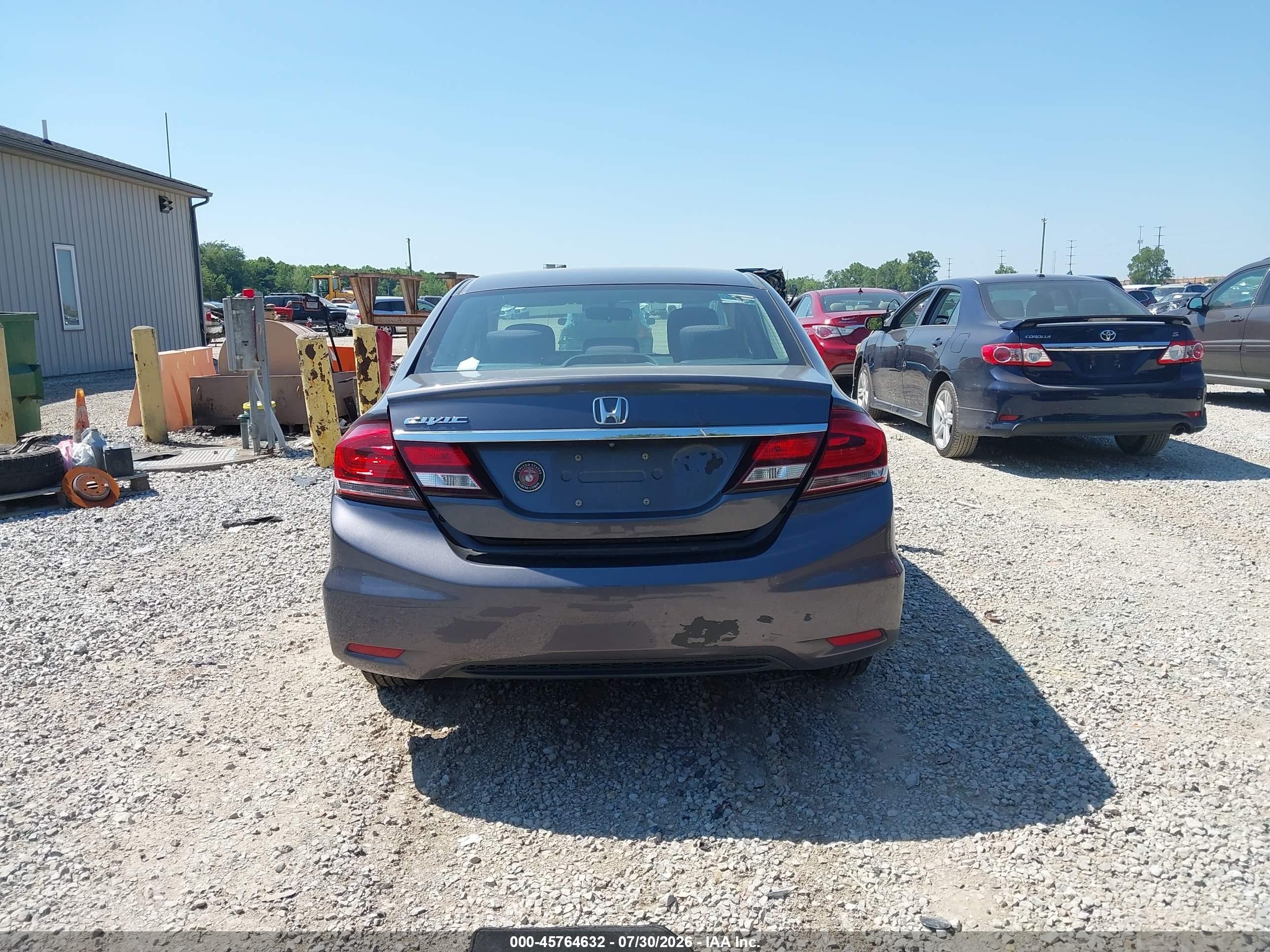 2014 Honda Civic Lx Gray vin: 2HGFB2F50EH557062