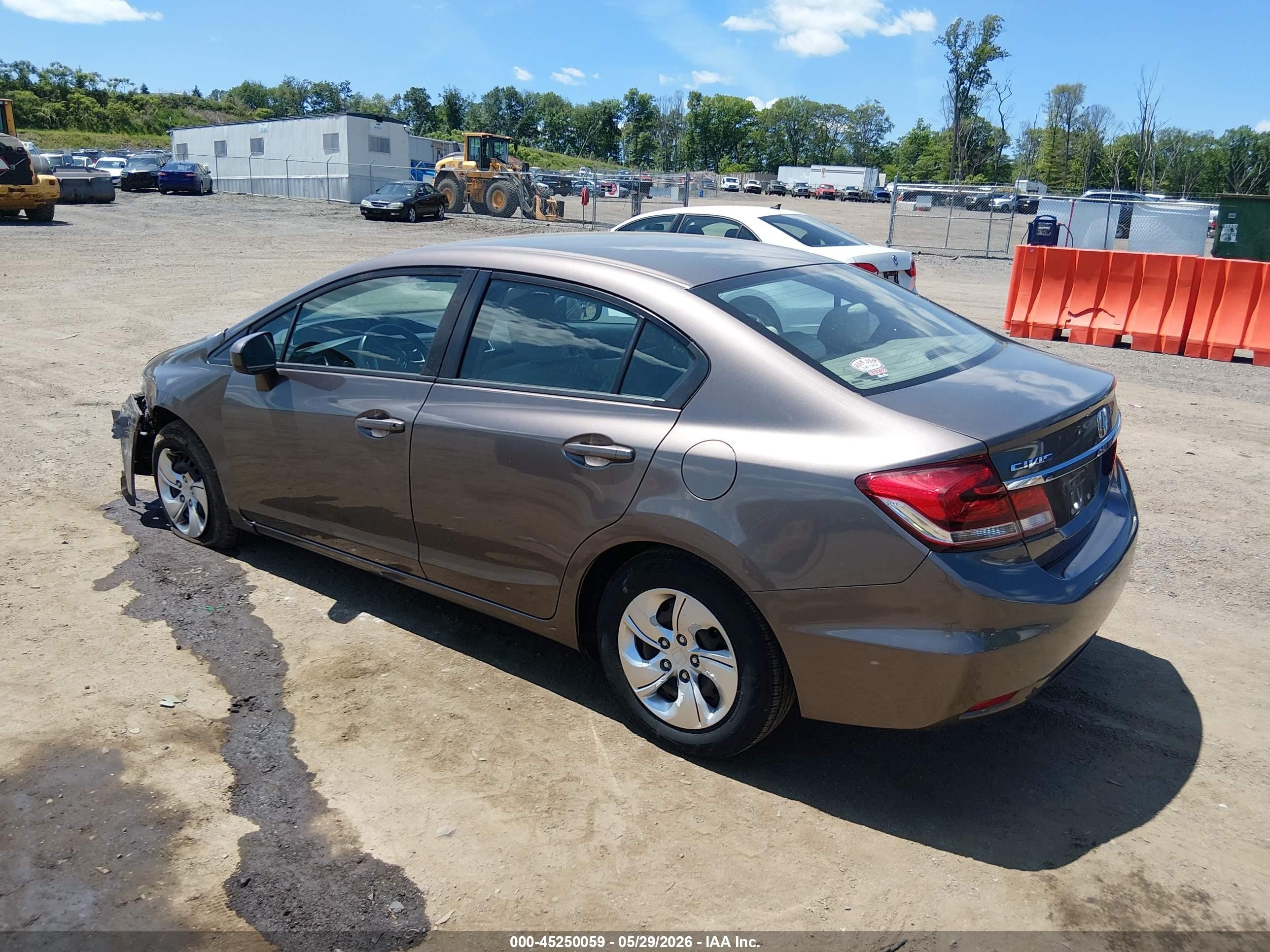 2014 Honda Civic Lx Gray vin: 2HGFB2F50EH559085