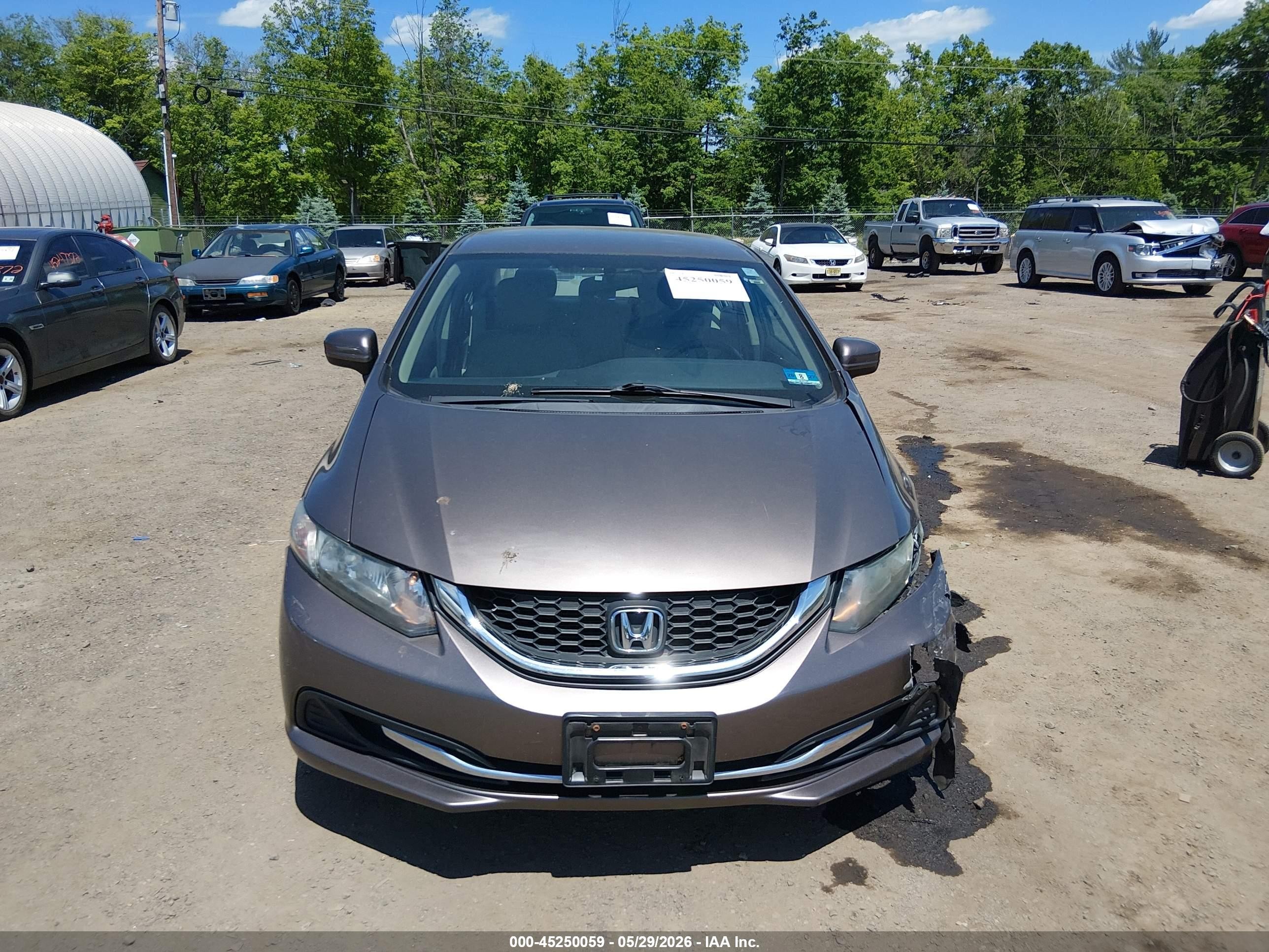 2014 Honda Civic Lx Gray vin: 2HGFB2F50EH559085