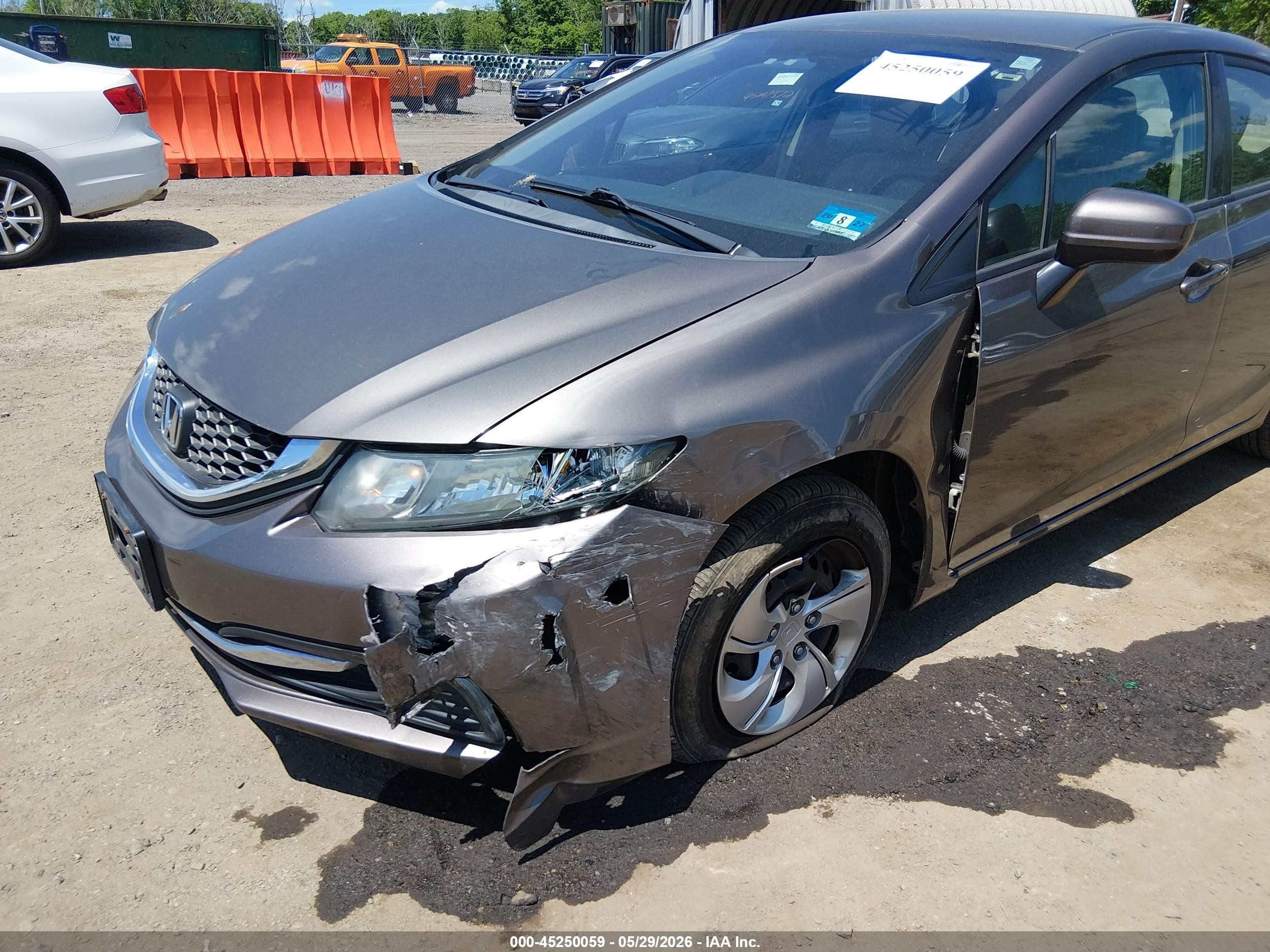 2014 Honda Civic Lx Gray vin: 2HGFB2F50EH559085