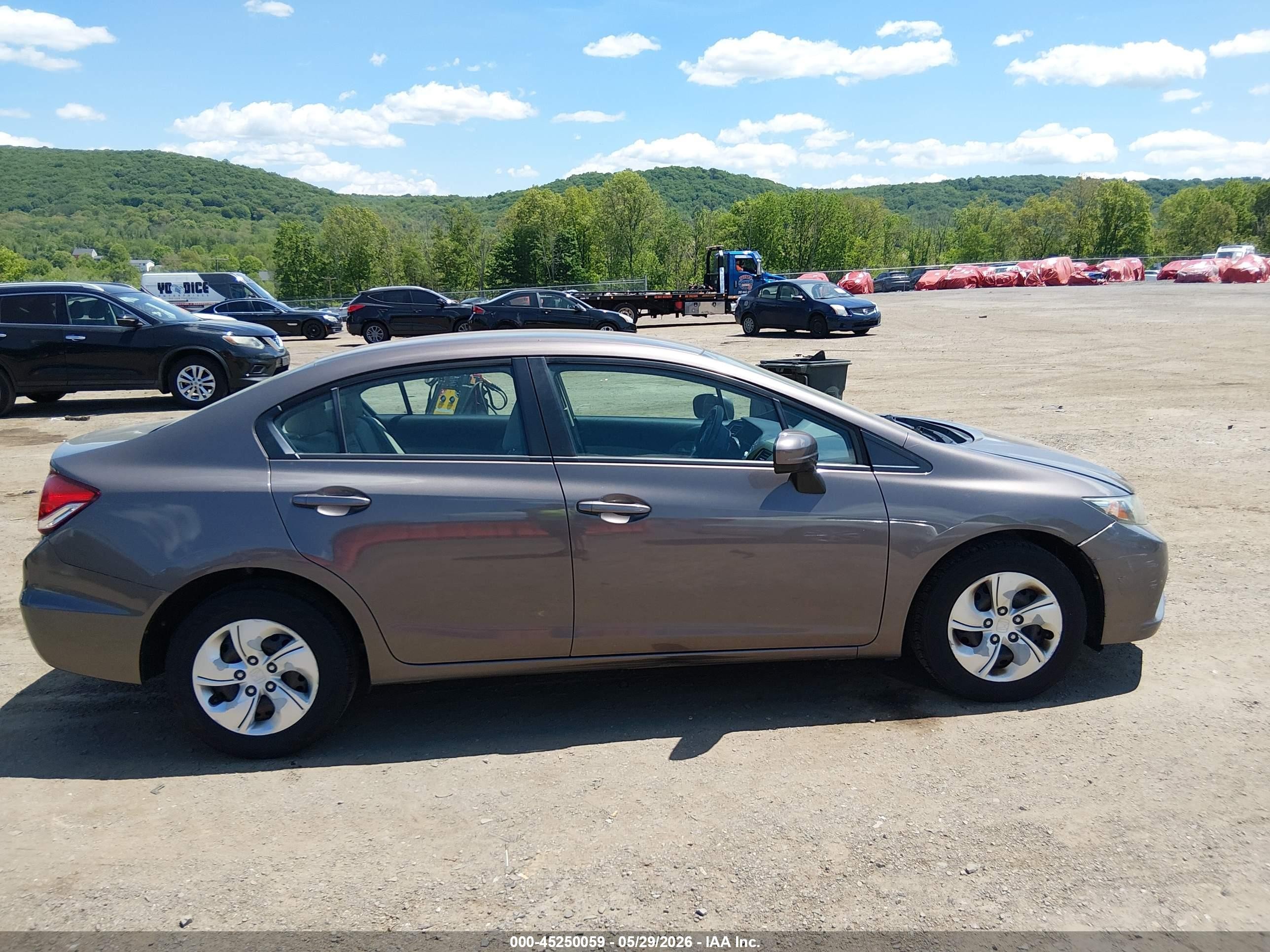 2014 Honda Civic Lx Gray vin: 2HGFB2F50EH559085