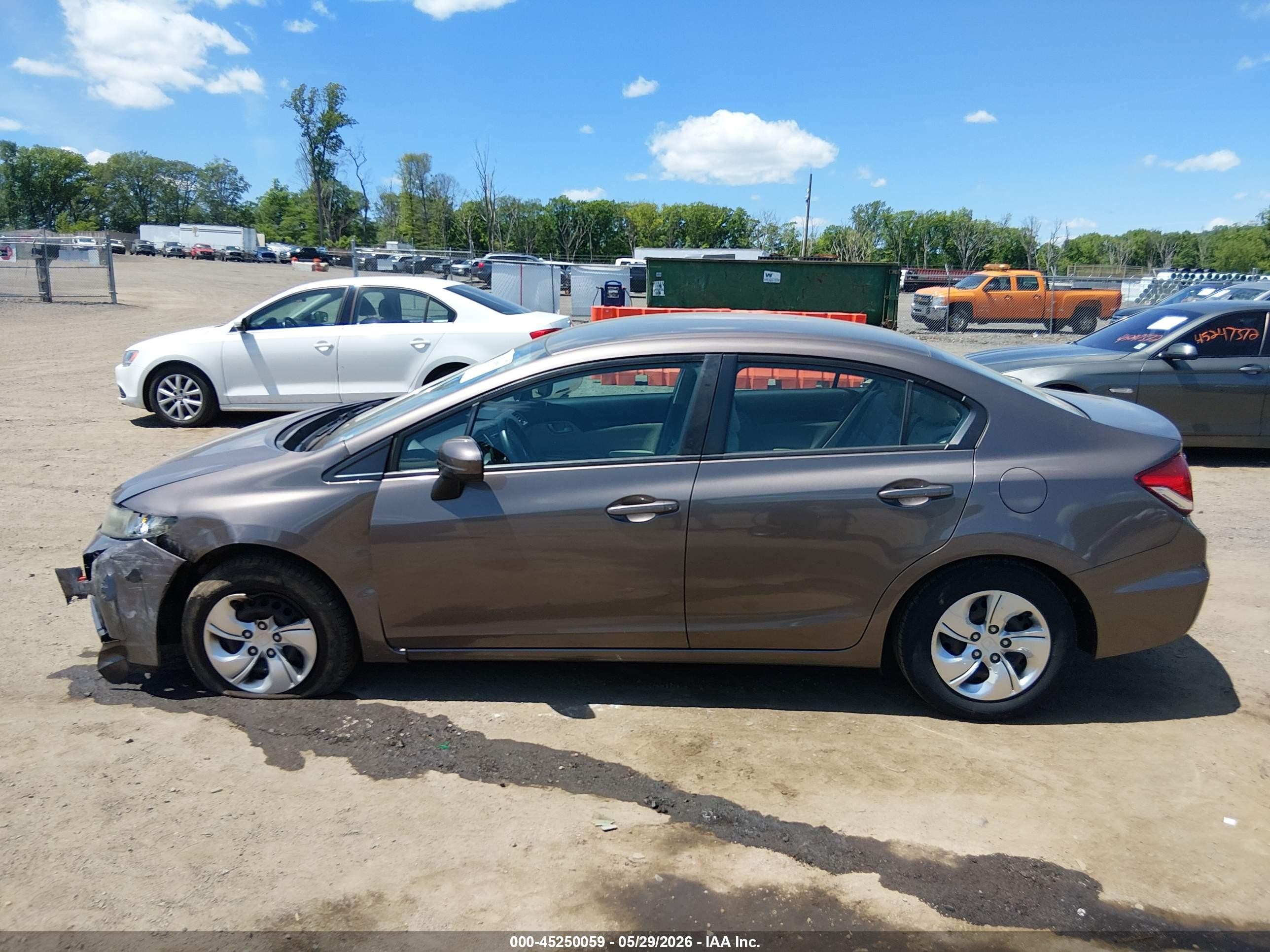 2014 Honda Civic Lx Gray vin: 2HGFB2F50EH559085