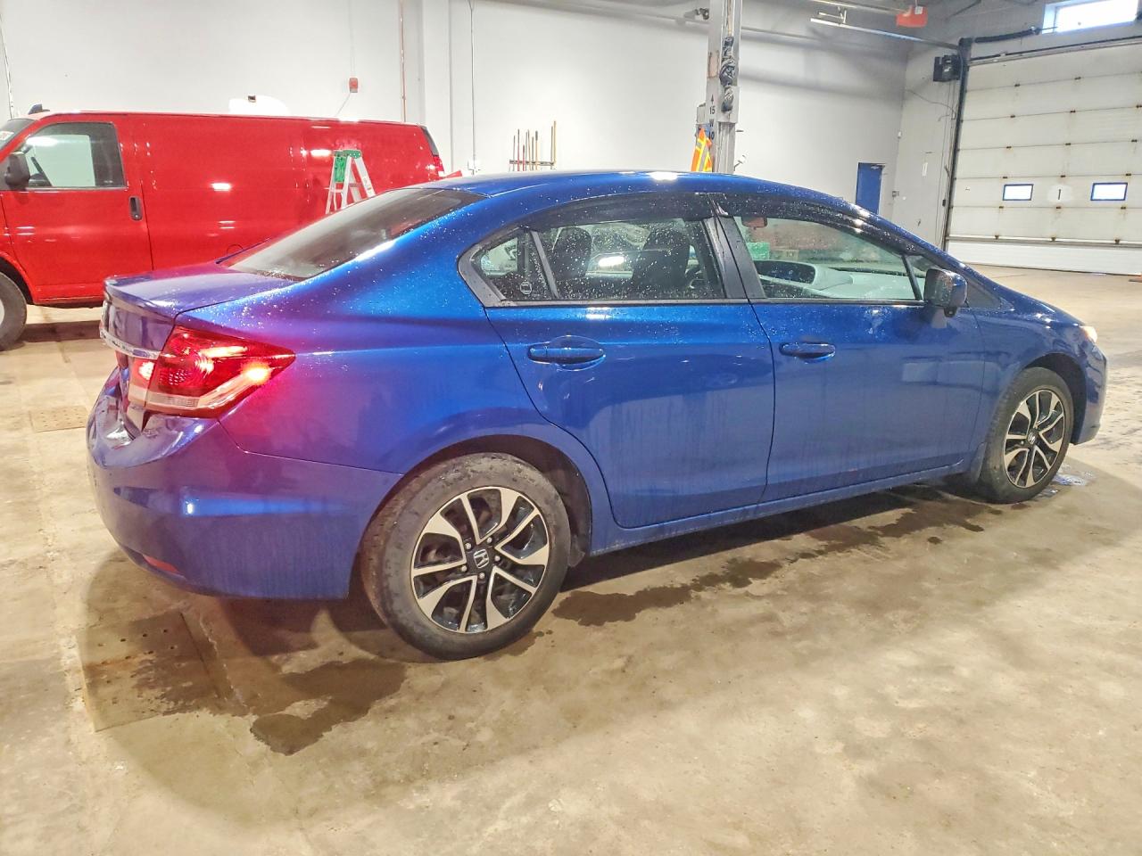 2015 Honda Civic Lx Blue vin: 2HGFB2F50FH060563