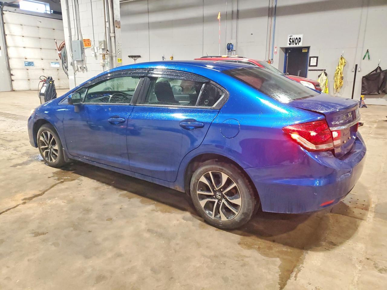 2015 Honda Civic Lx Blue vin: 2HGFB2F50FH060563