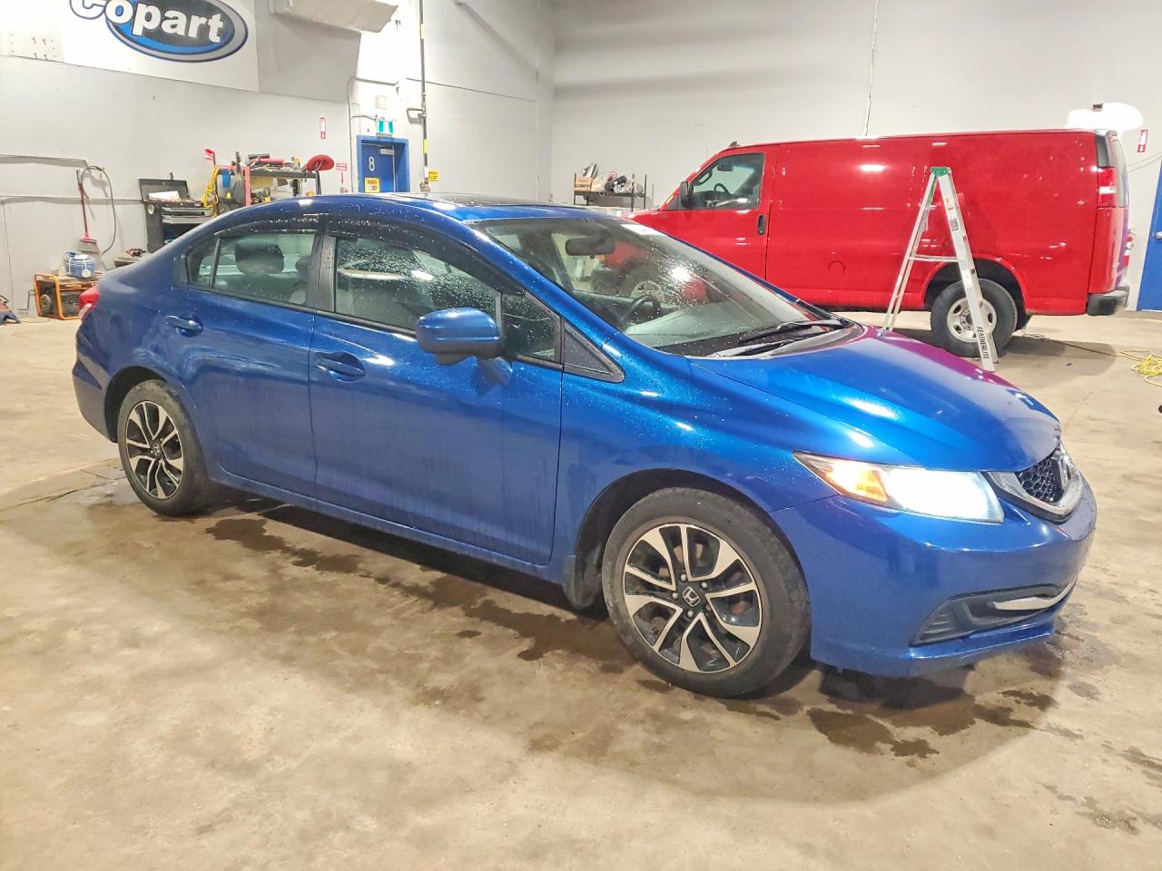 2015 Honda Civic Lx Blue vin: 2HGFB2F50FH060563