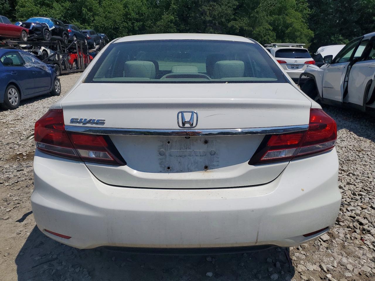 2015 Honda Civic Lx White vin: 2HGFB2F50FH509532