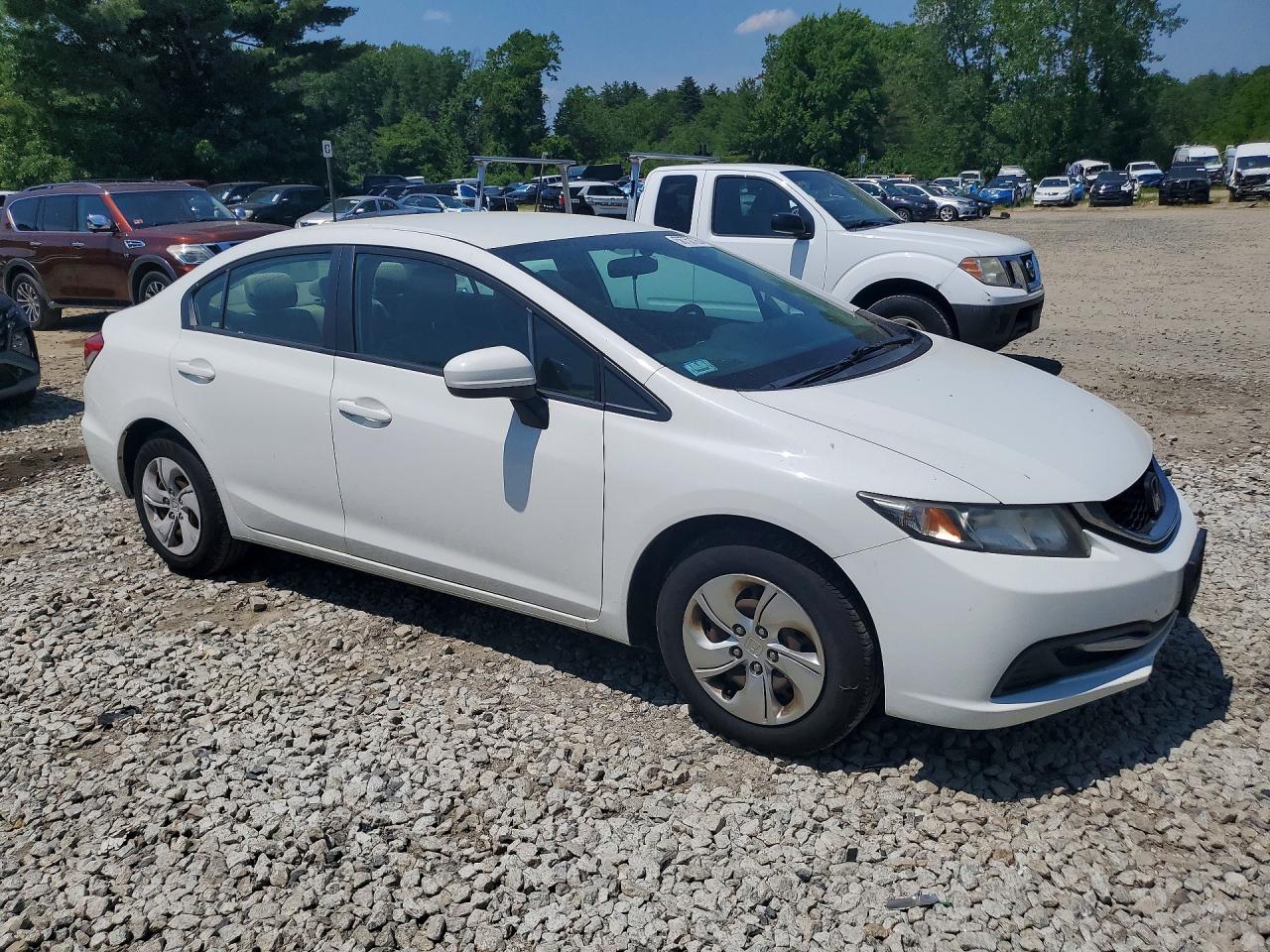 2015 Honda Civic Lx White vin: 2HGFB2F50FH509532