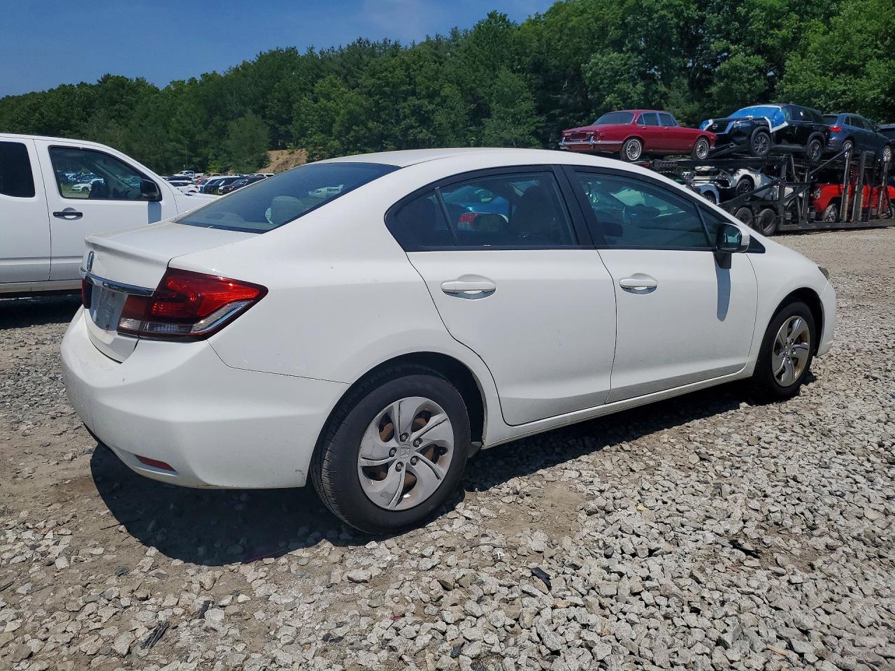 2015 Honda Civic Lx White vin: 2HGFB2F50FH509532