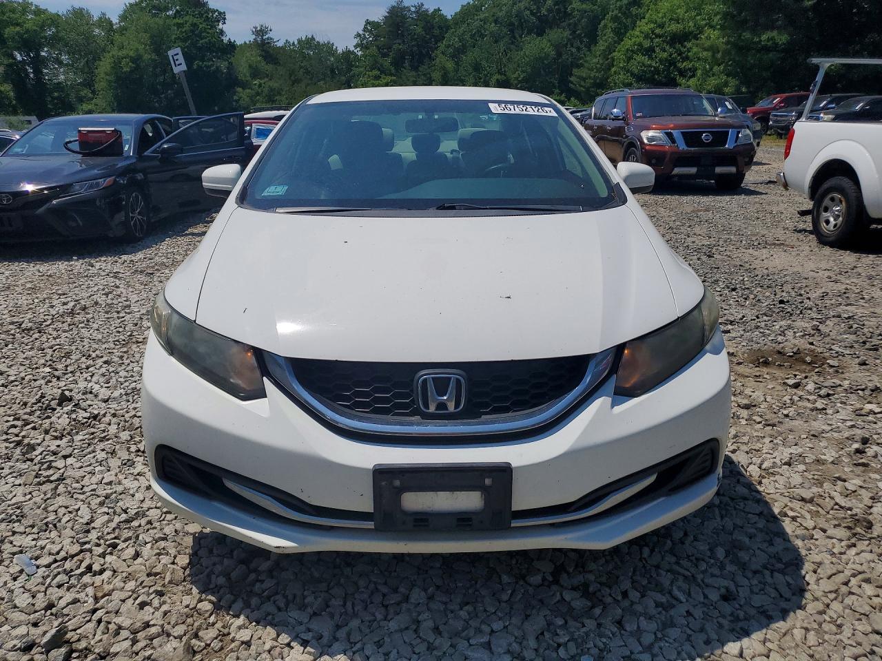 2015 Honda Civic Lx White vin: 2HGFB2F50FH509532