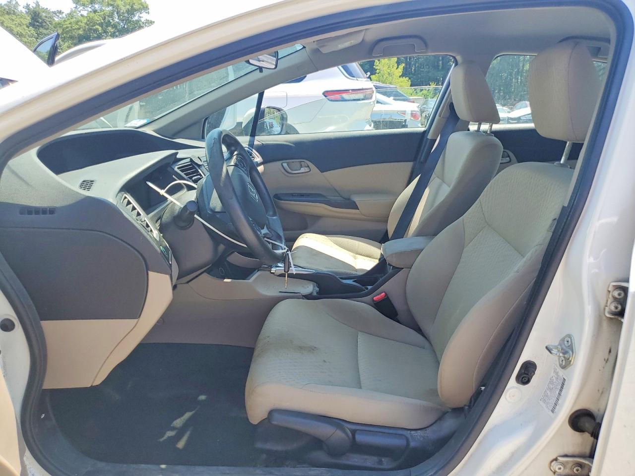 2015 Honda Civic Lx White vin: 2HGFB2F50FH509532