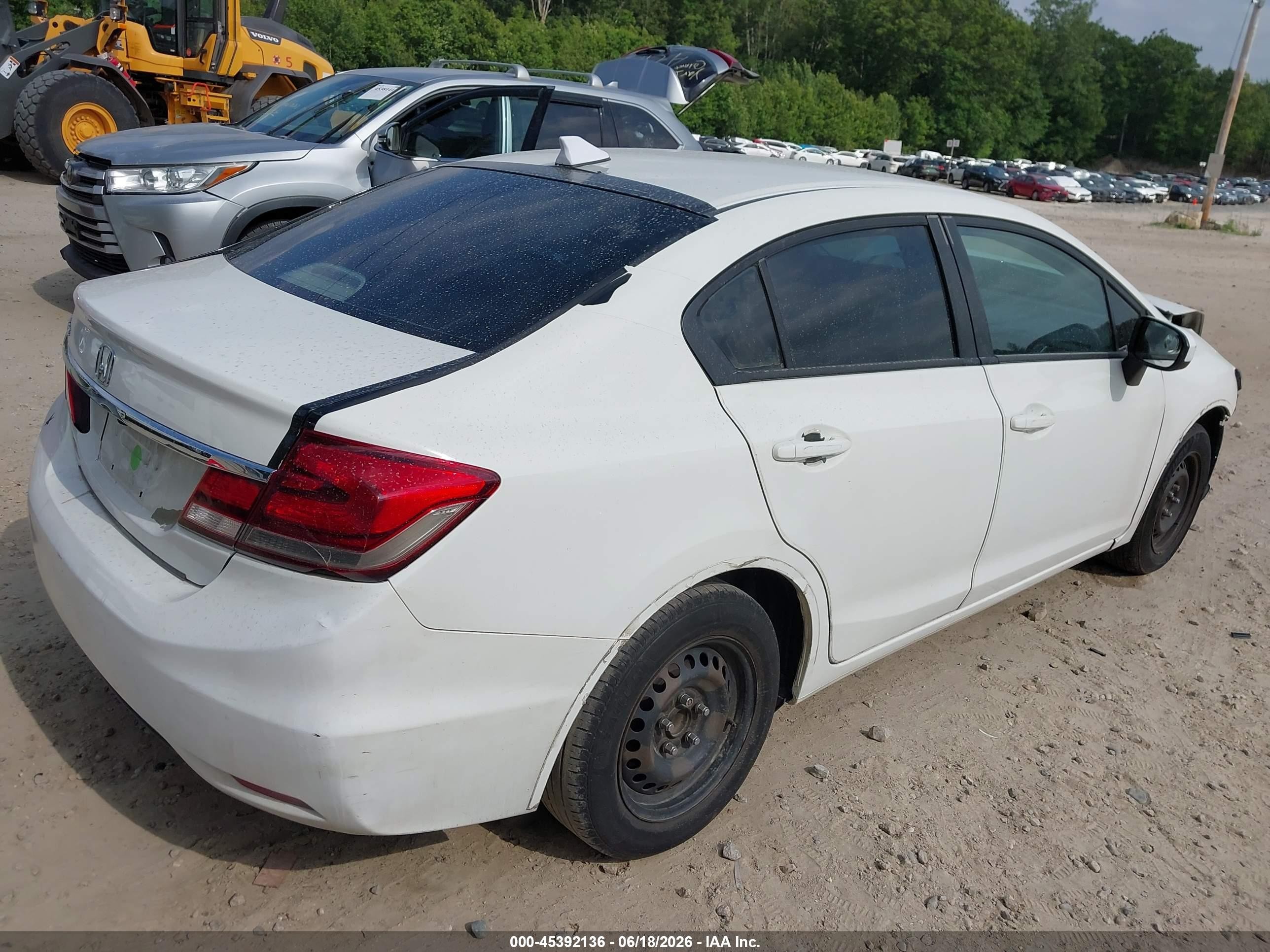 2015 Honda Civic Lx White vin: 2HGFB2F50FH509689