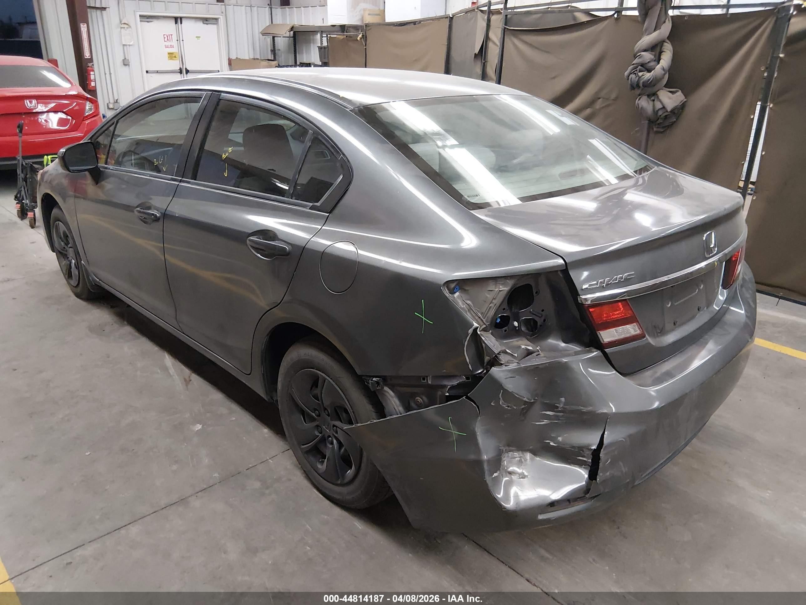 2015 Honda Civic Lx Серый vin: 2HGFB2F50FH514665