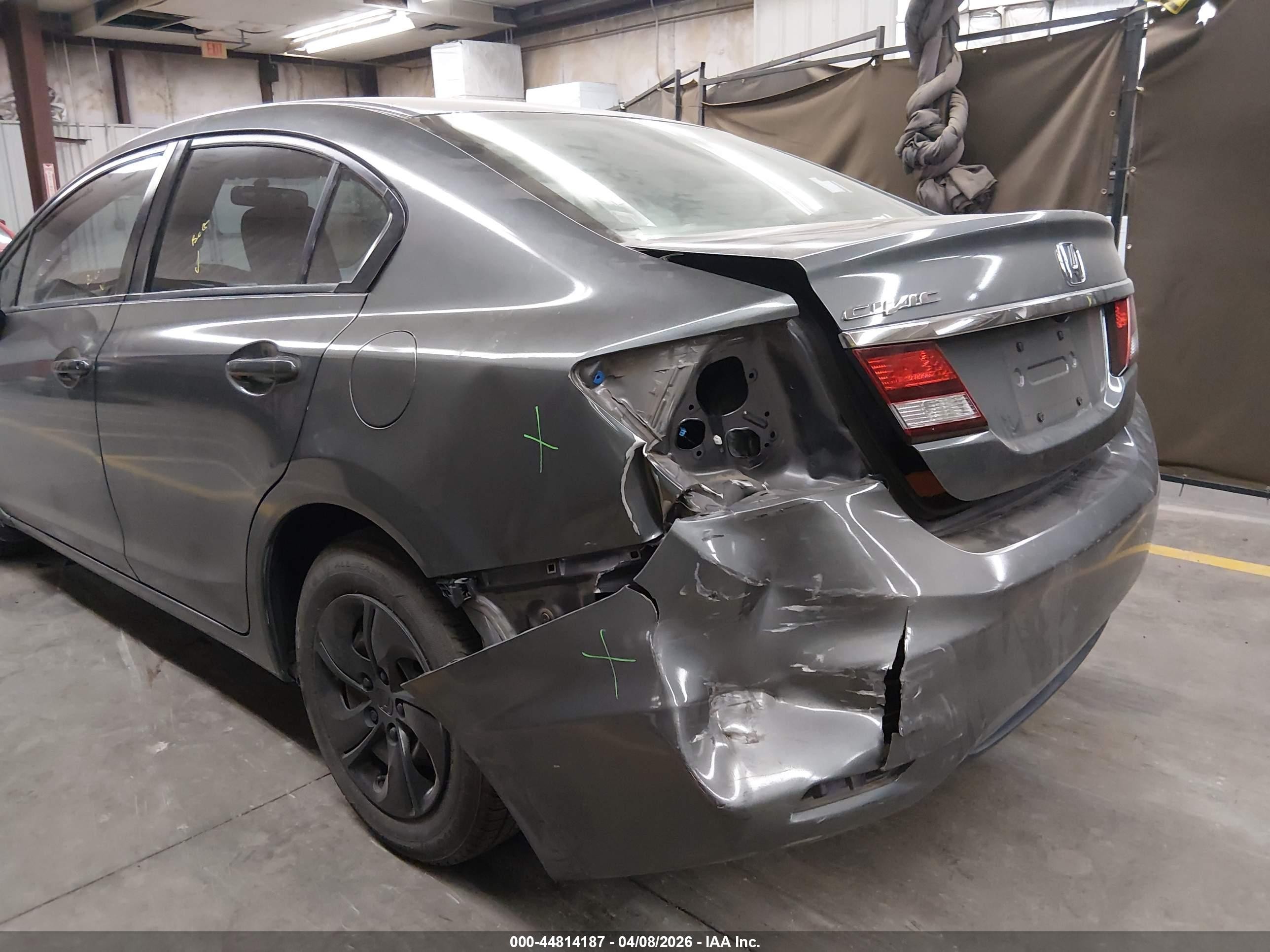 2015 Honda Civic Lx Серый vin: 2HGFB2F50FH514665
