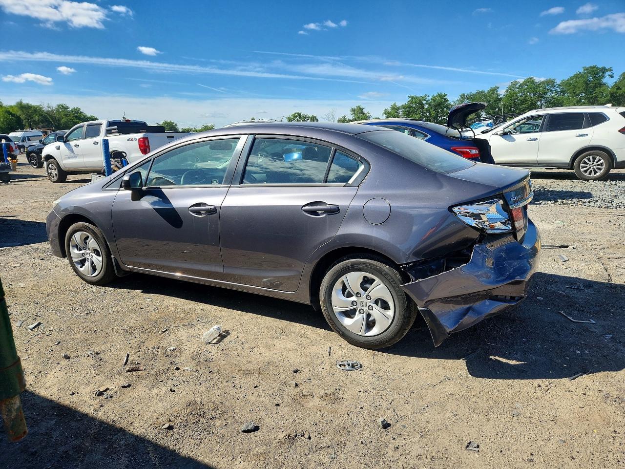 2015 Honda Civic Lx Gray vin: 2HGFB2F50FH539324