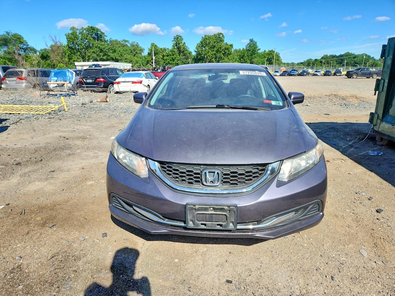 2015 Honda Civic Lx Gray vin: 2HGFB2F50FH539324
