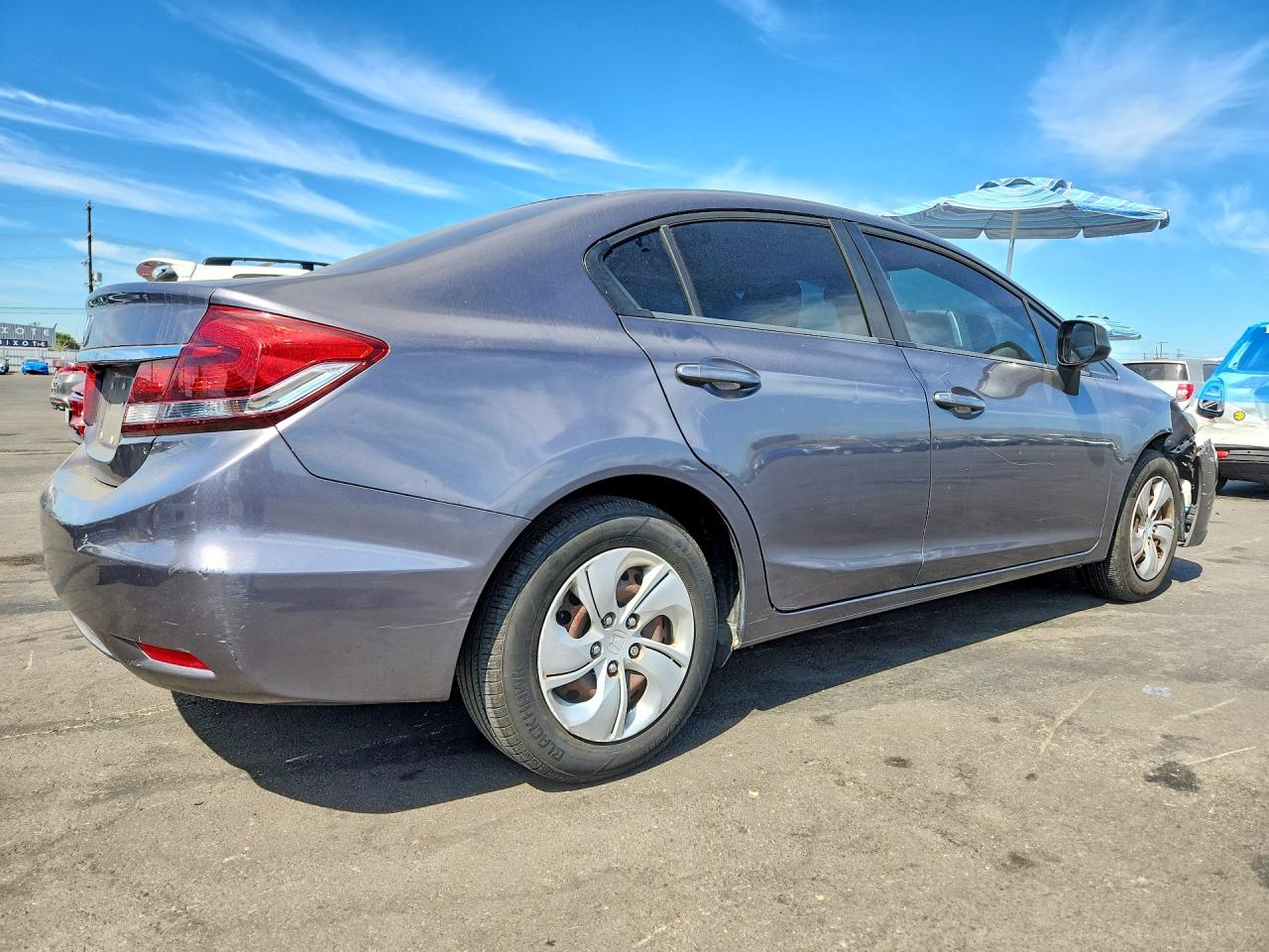 2015 Honda Civic Lx Gray vin: 2HGFB2F50FH543776