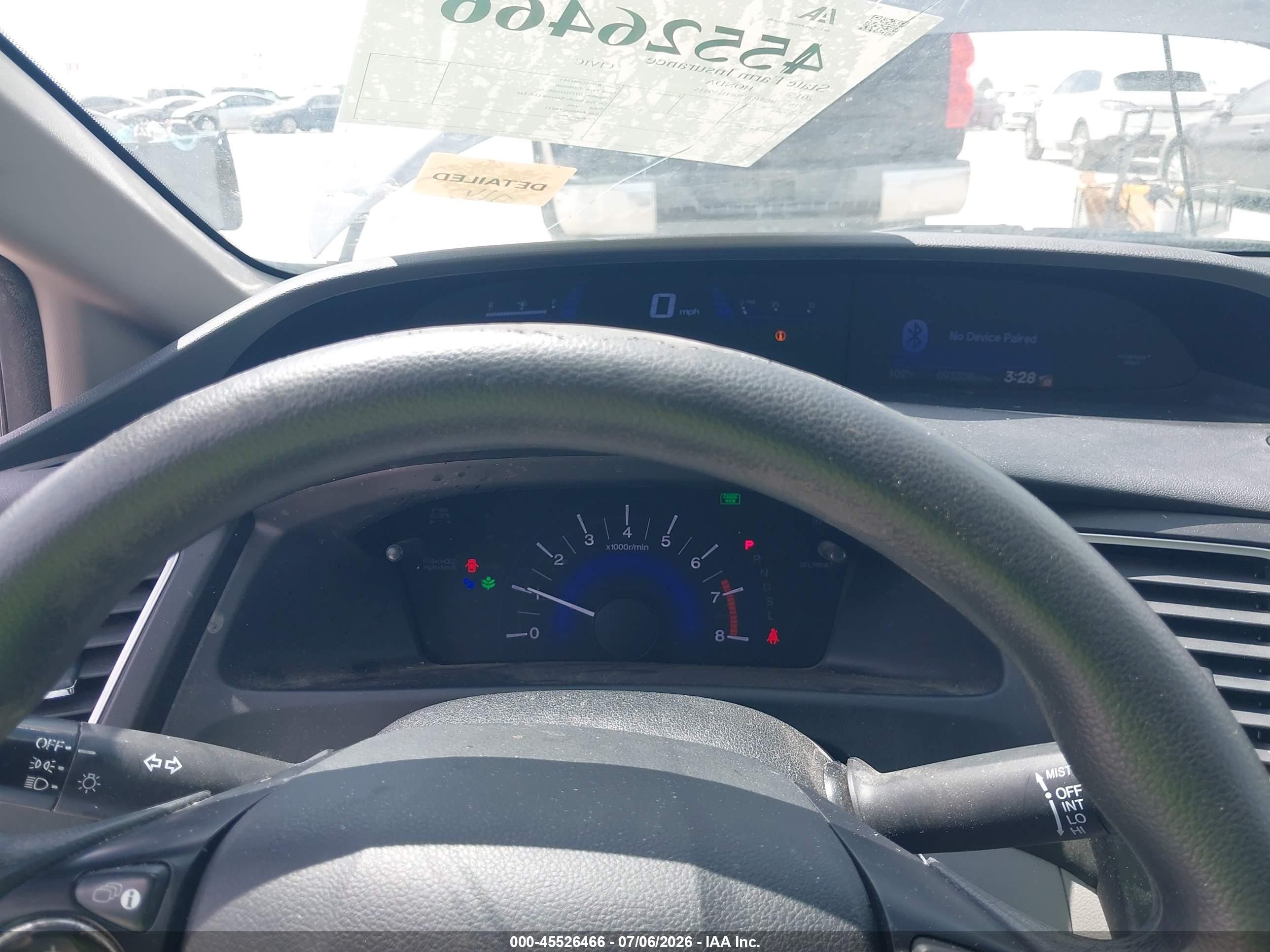 2015 Honda Civic Lx Серый vin: 2HGFB2F50FH559315